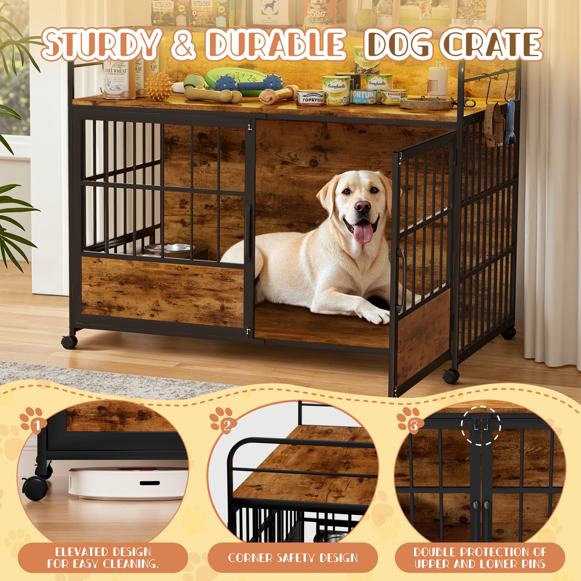 homall-shelf-hundebox-m-bel-44-1-braun-mit-led image 6
