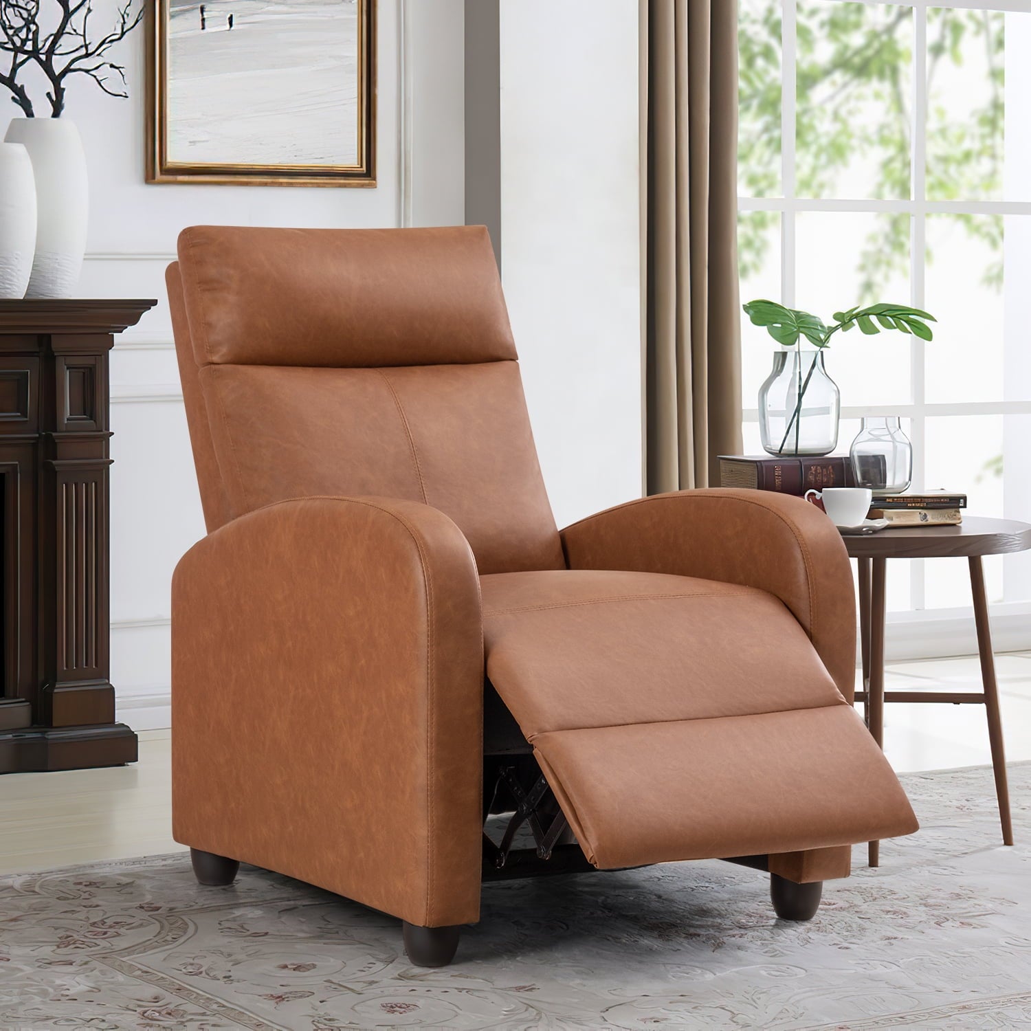 homall-recliner-chair-relaxsessel-pu-leder-schwarz-180 image 5