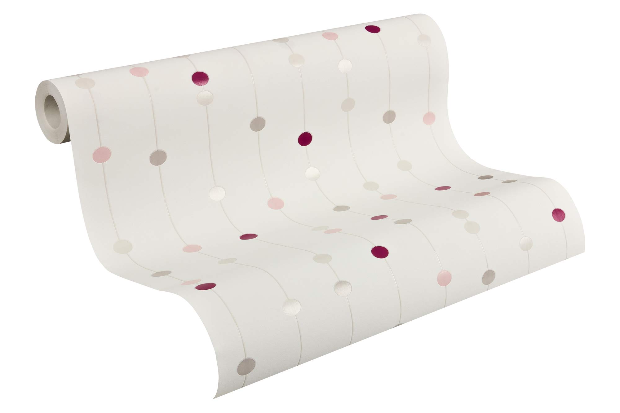 a-s-cr-ation-life-3-208514-vliestapete-creme-rosa-punkte image 1