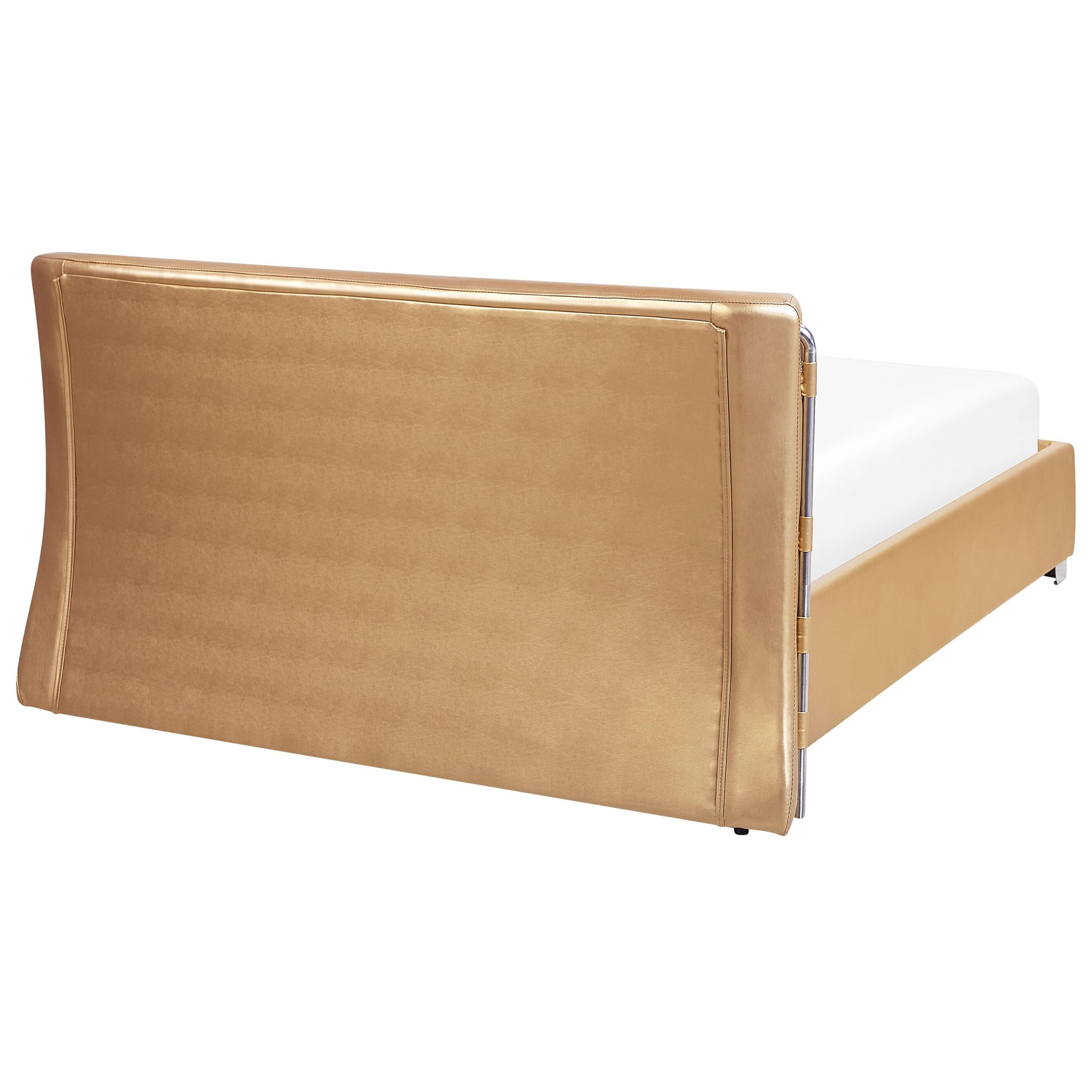 beliani-paris-lederbett-gold-180x200-led-echtleder image 6