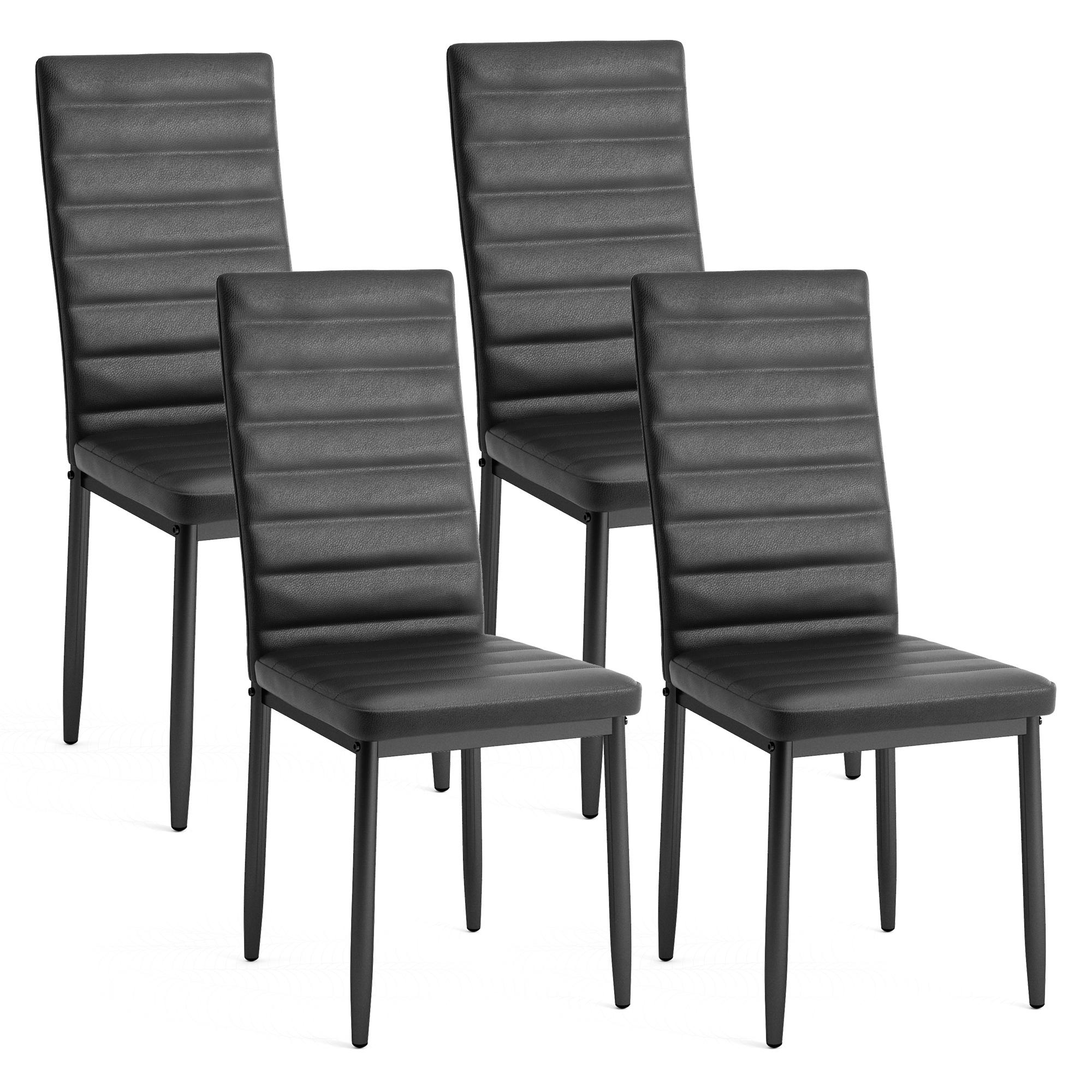 bealife-tb12-esszimmerst-hle-kunstleder-4er-schwarz-hohe-lehne image 1