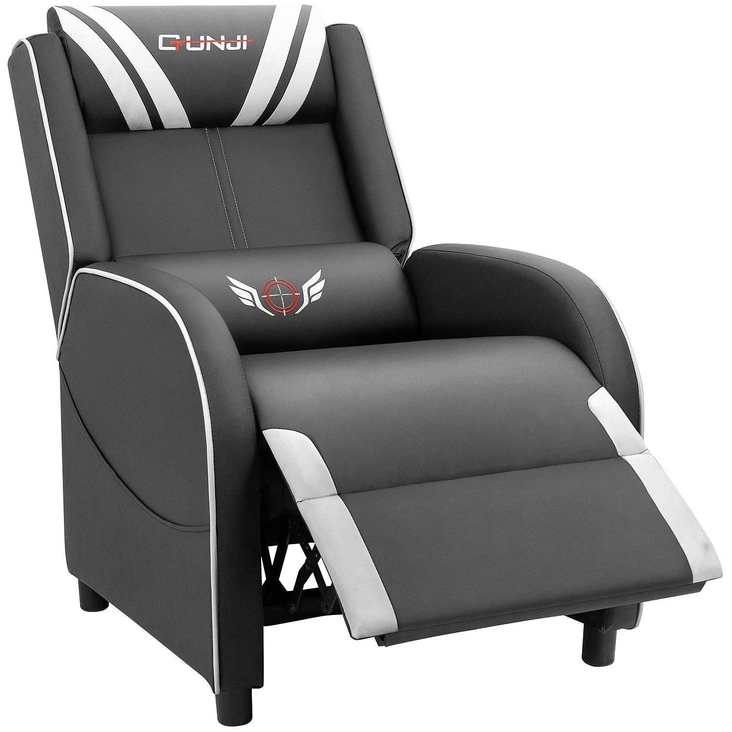 homall-gaming-recliner-relaxsessel-kunstleder-blau-165-grad image 1