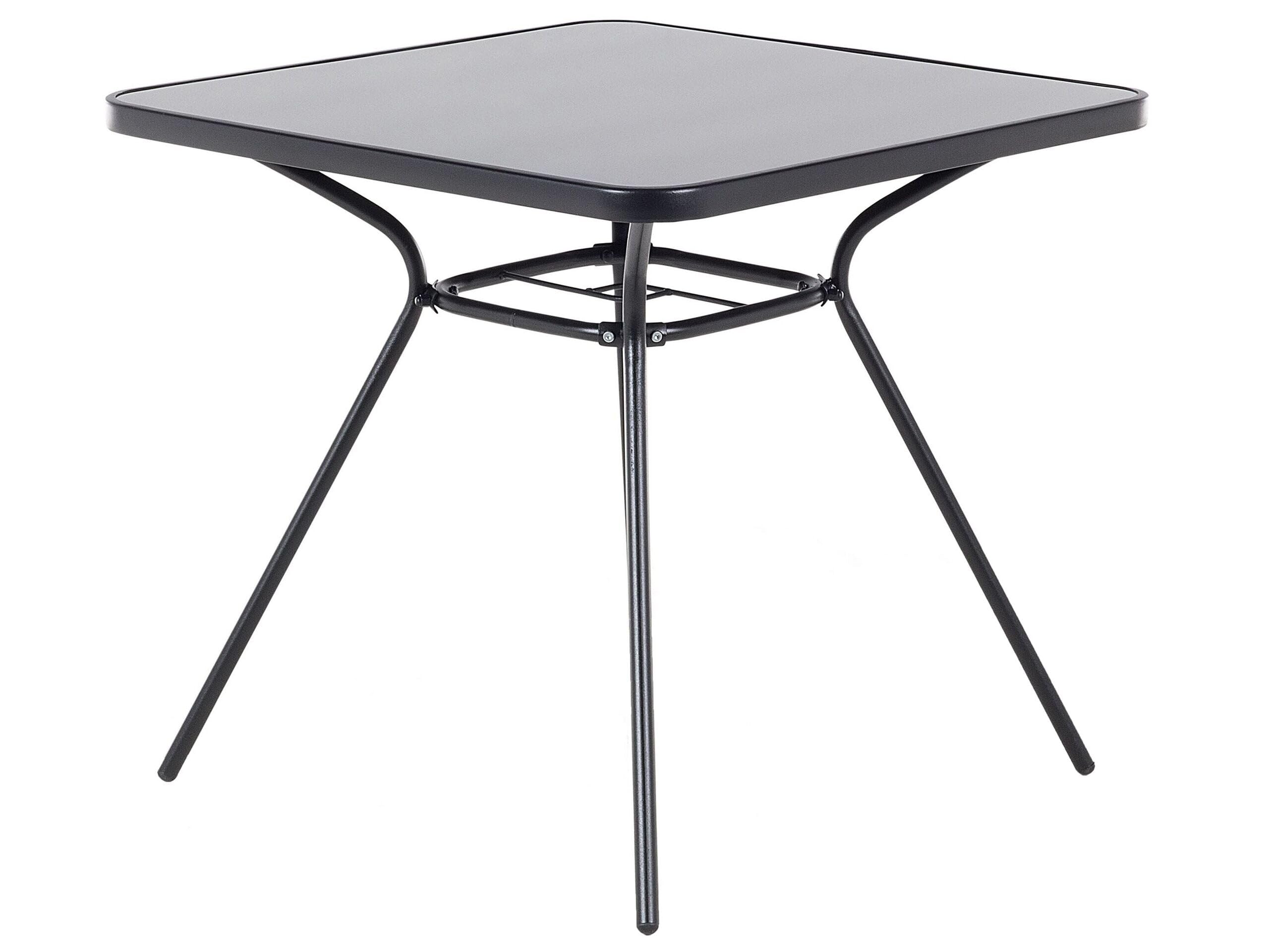 beliani-livo-gartentisch-80x80-schwarz-stahl-glas-quadratisch image 1