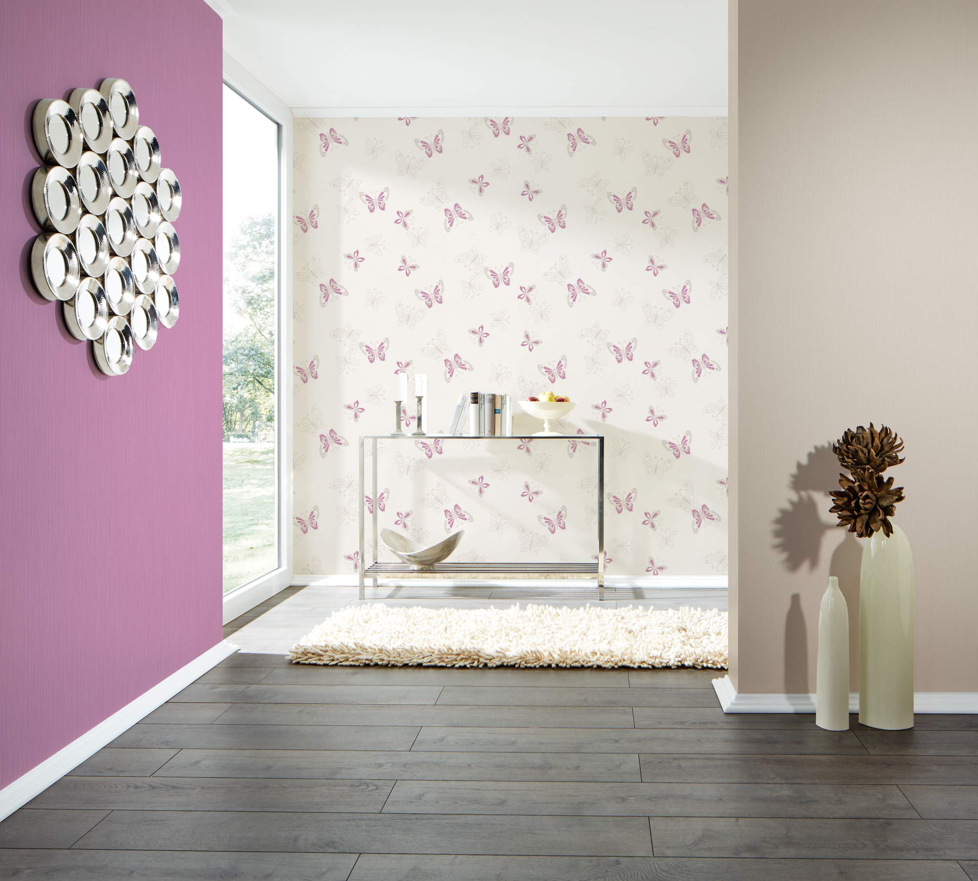 a-s-cr-ation-happy-spring-347651-vliestapete-schmetterling-beige-lila image 3