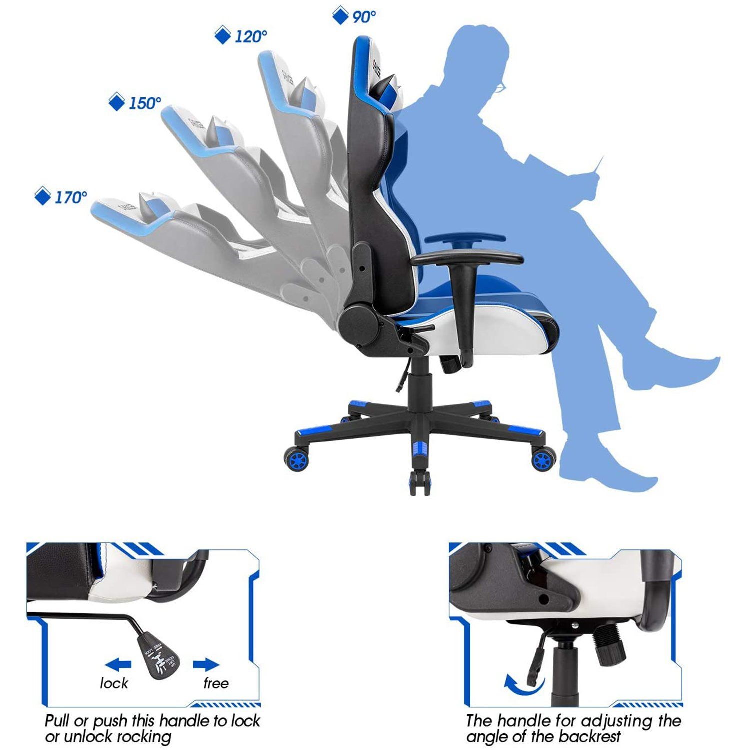 homall-gaming-chair-s-racer-gamer-stuhl-blau-kunstleder image 5