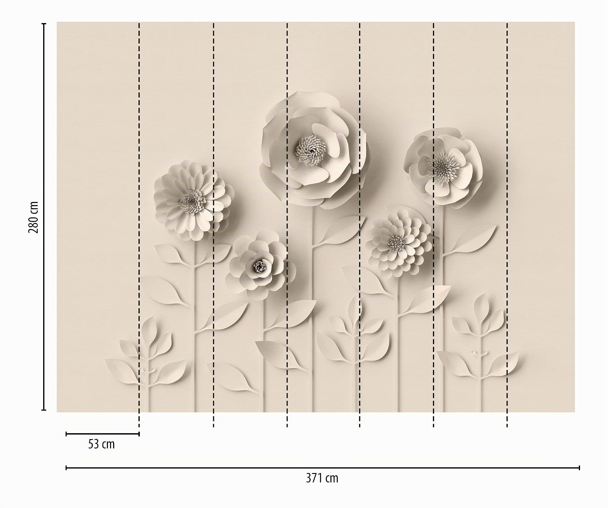 a-s-cr-ation-the-wall-382931-fototapete-blumen-beige-3d image 5