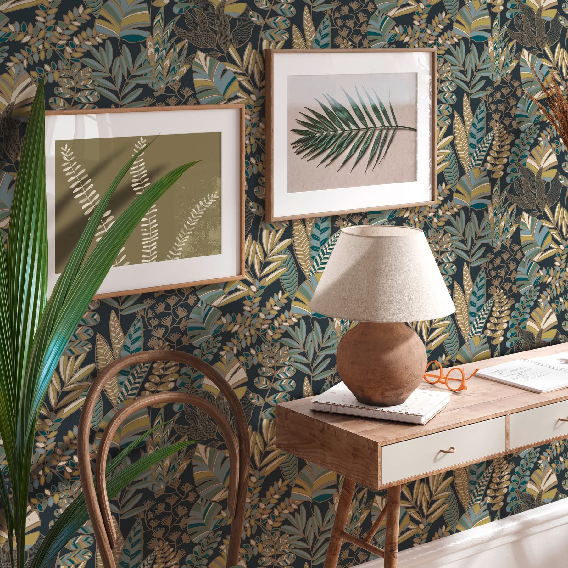 a-s-cr-ation-antigua-vliestapete-floral-blau-gold-10-05m image 8