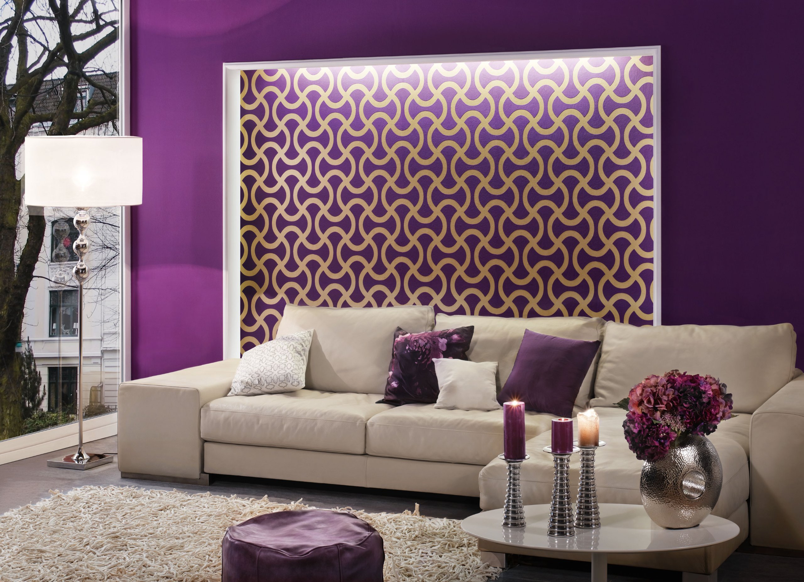 livingwalls-flock-3-256157-vliestapete-violett image 3