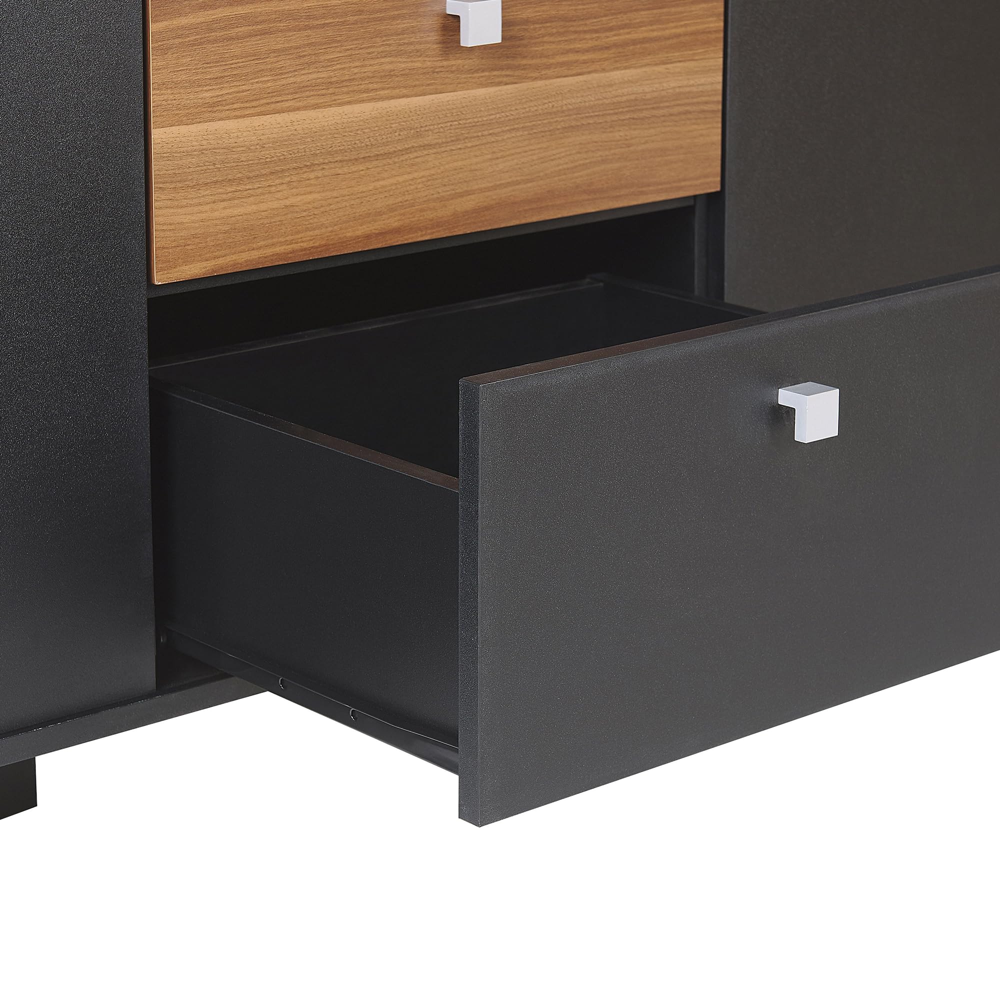 beliani-kuro-sideboard-schwarz-160cm-2-t-rig-3-schubladen image 7