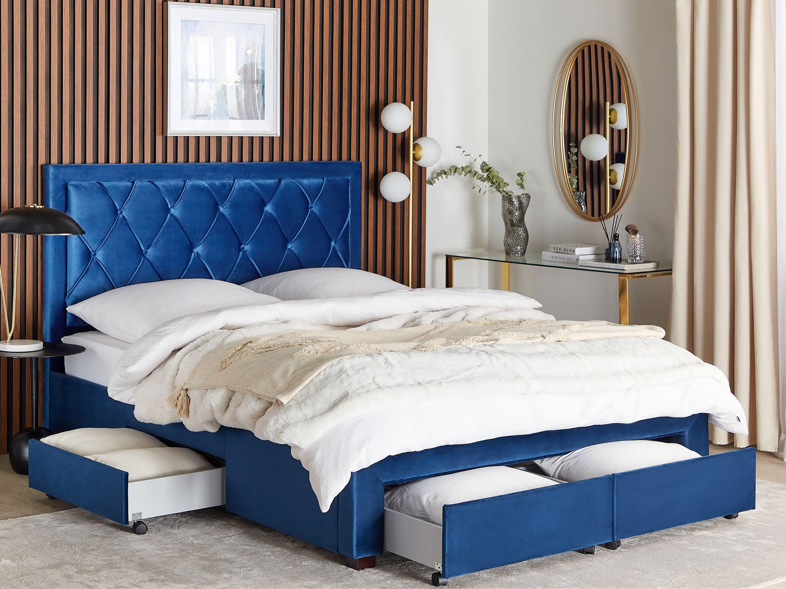 beliani-lievin-bett-160x200-cm-blau-samt-mit-schubladen image 2