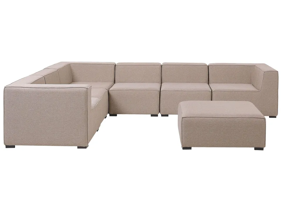 beliani-gartenm-bel-arezzo-lounge-set-beige-rechts-7-tlg image 1