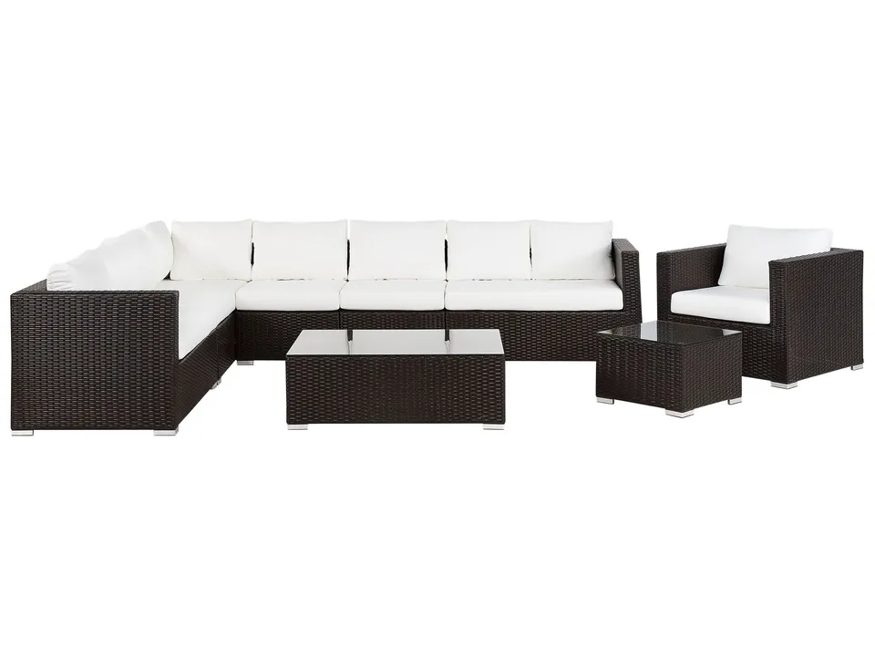 beliani-lounge-set-braun-beige-xxl-modular-8-pers image 1