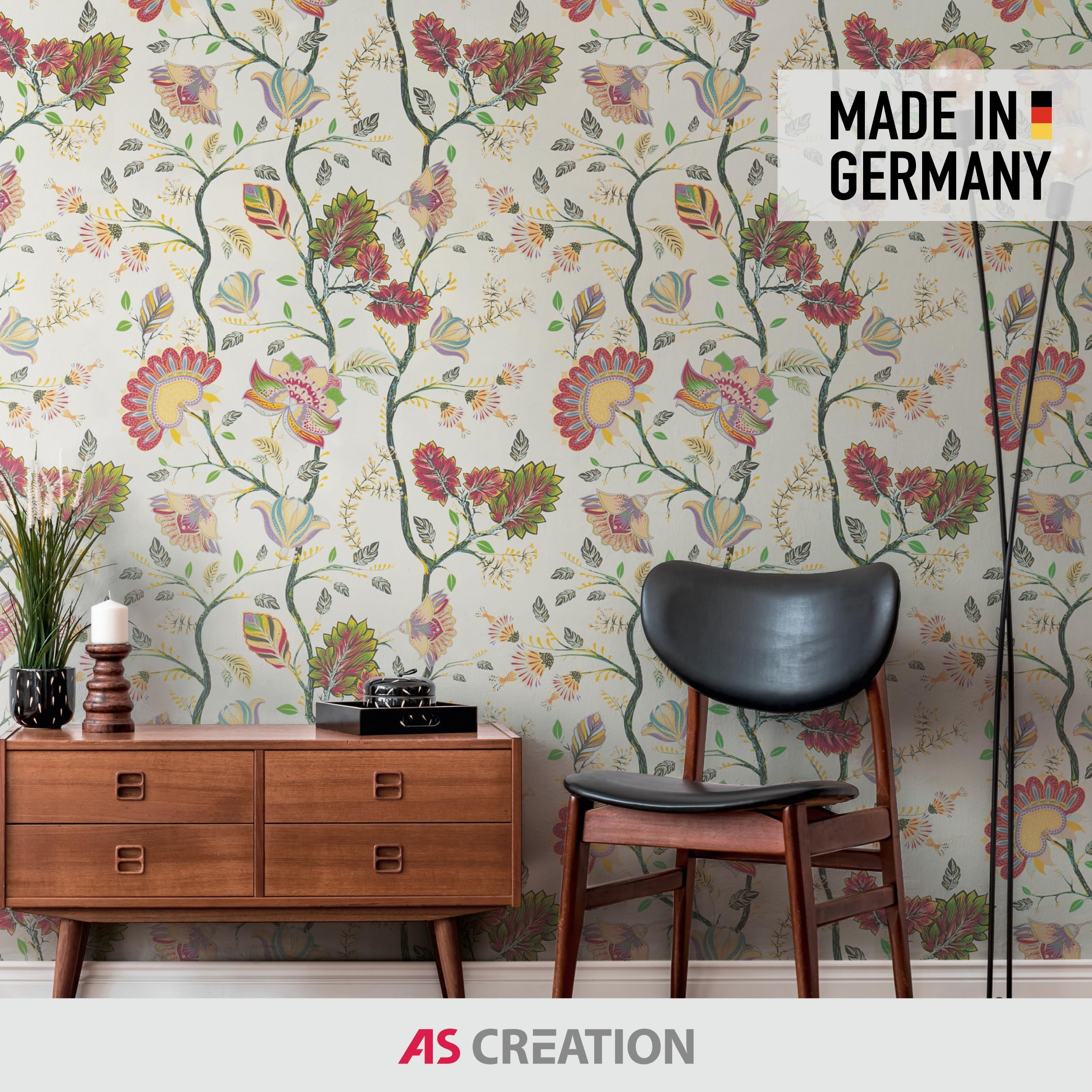 new-walls-florale-vliestapete-bl-ten-rot-gr-n-beige-10m image 6