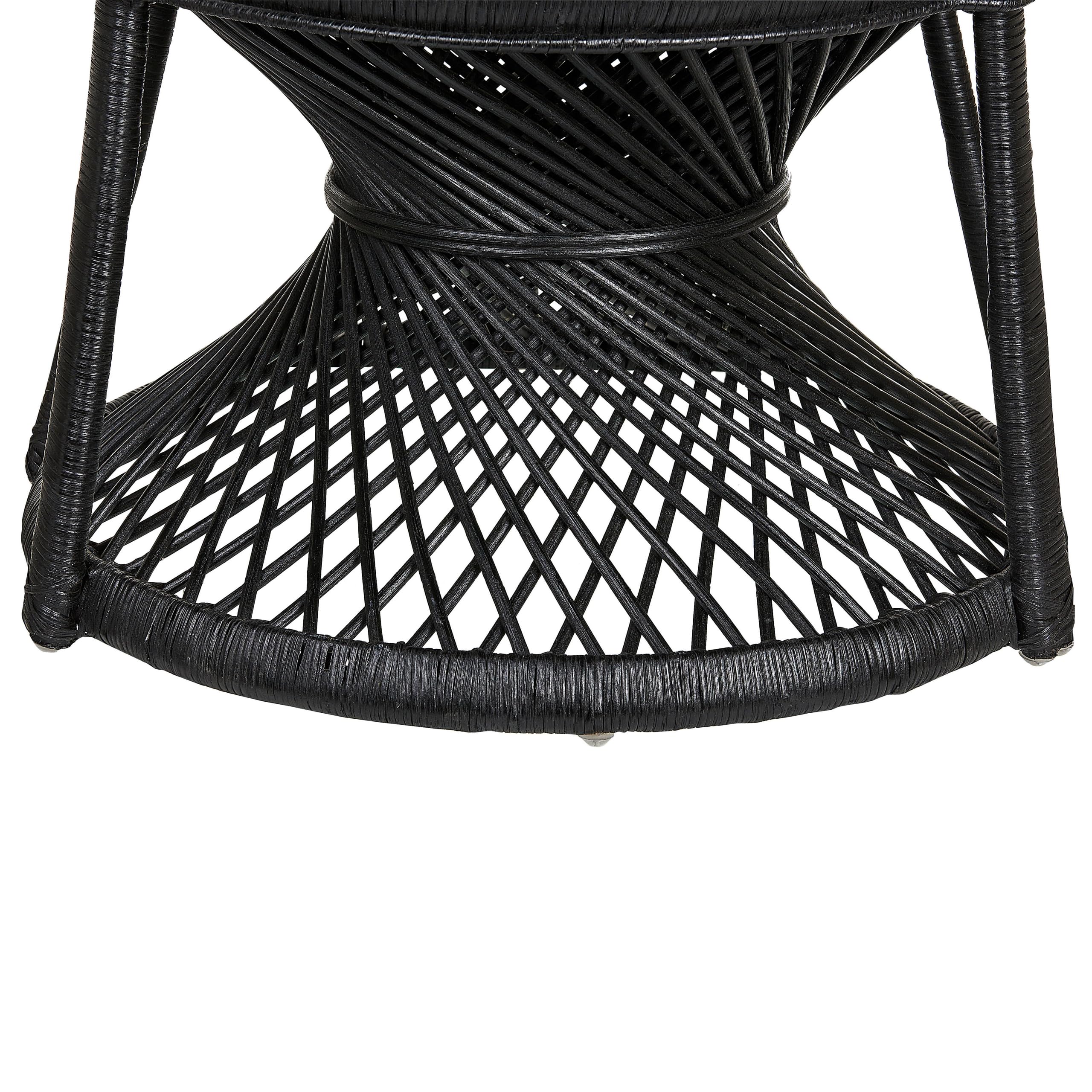 beliani-emmanuelle-pfauensessel-rattan-schwarz-mit-kissen image 8