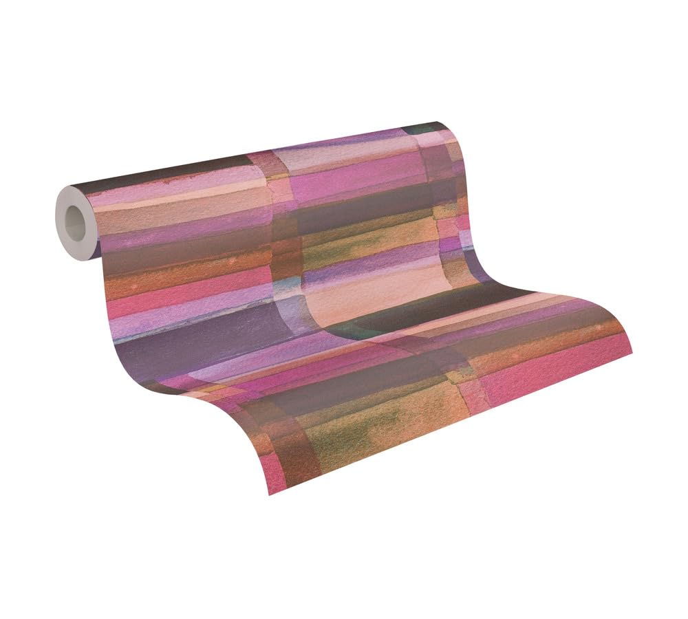 a-s-cr-ation-livingwalls-782251-vliestapete-streifen-braun-rosa image 1