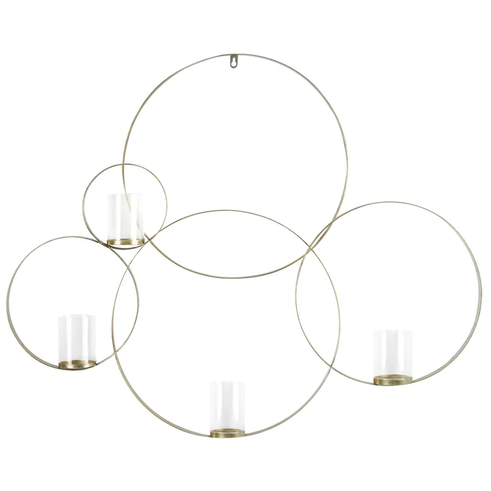 beliani-buru-wandkerzenhalter-gold-4-flammig-metall-glas image 1