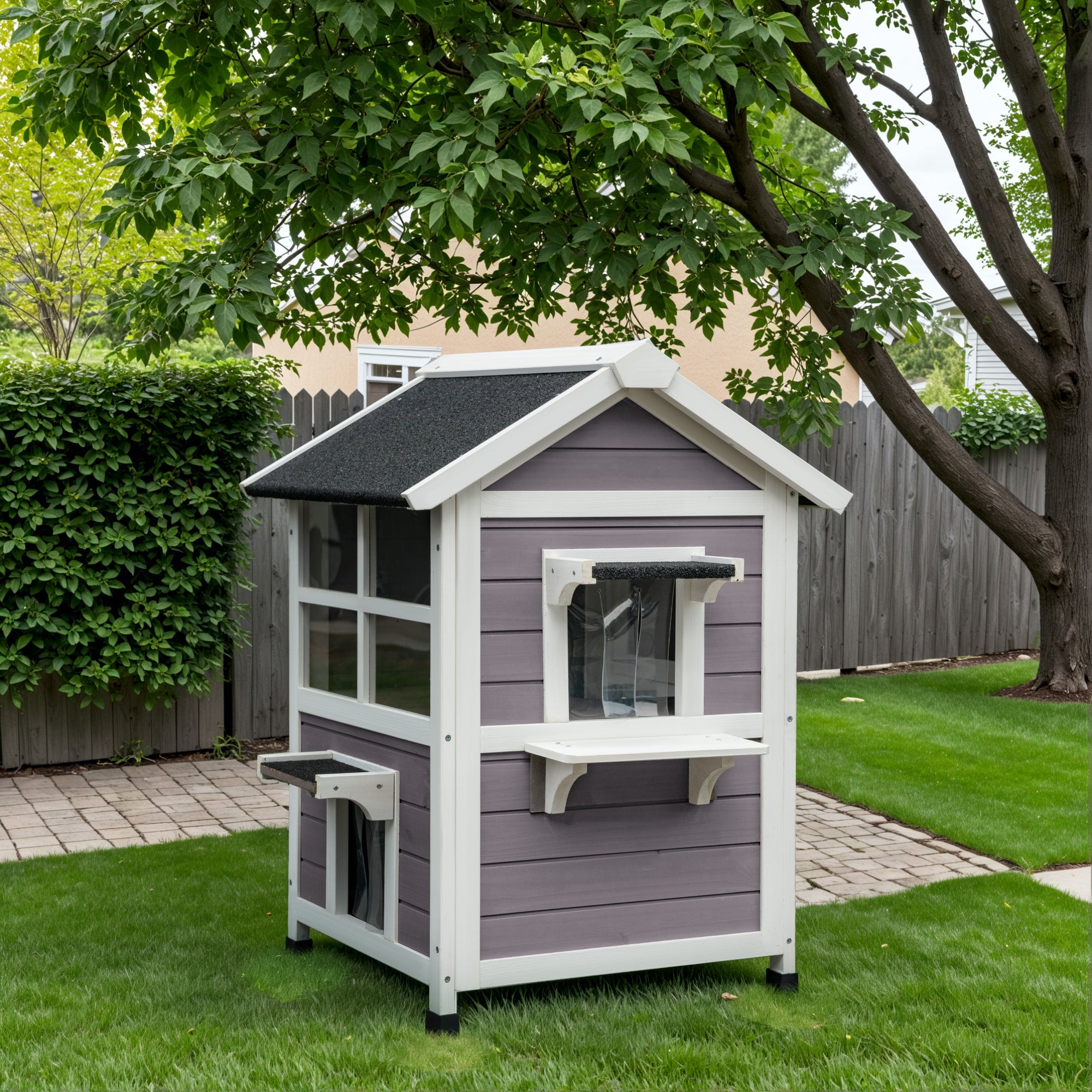 homall-hundeh-tte-holz-hundehaus-braun-gro-e-hunde-outdoor-indoor image 2