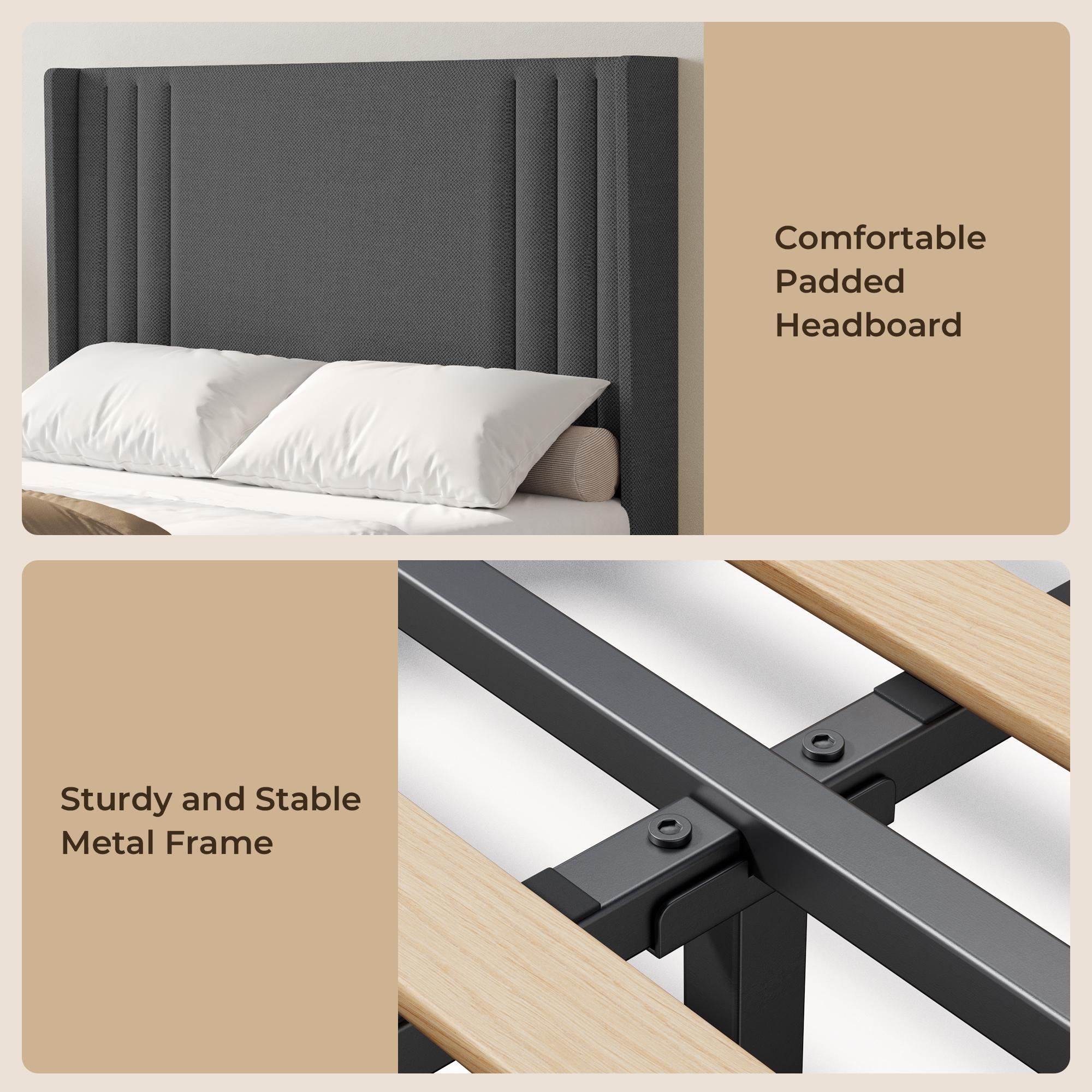 bealife-bf45-doppelbett-120x200-dunkelgrau-mit-lattenrost image 5