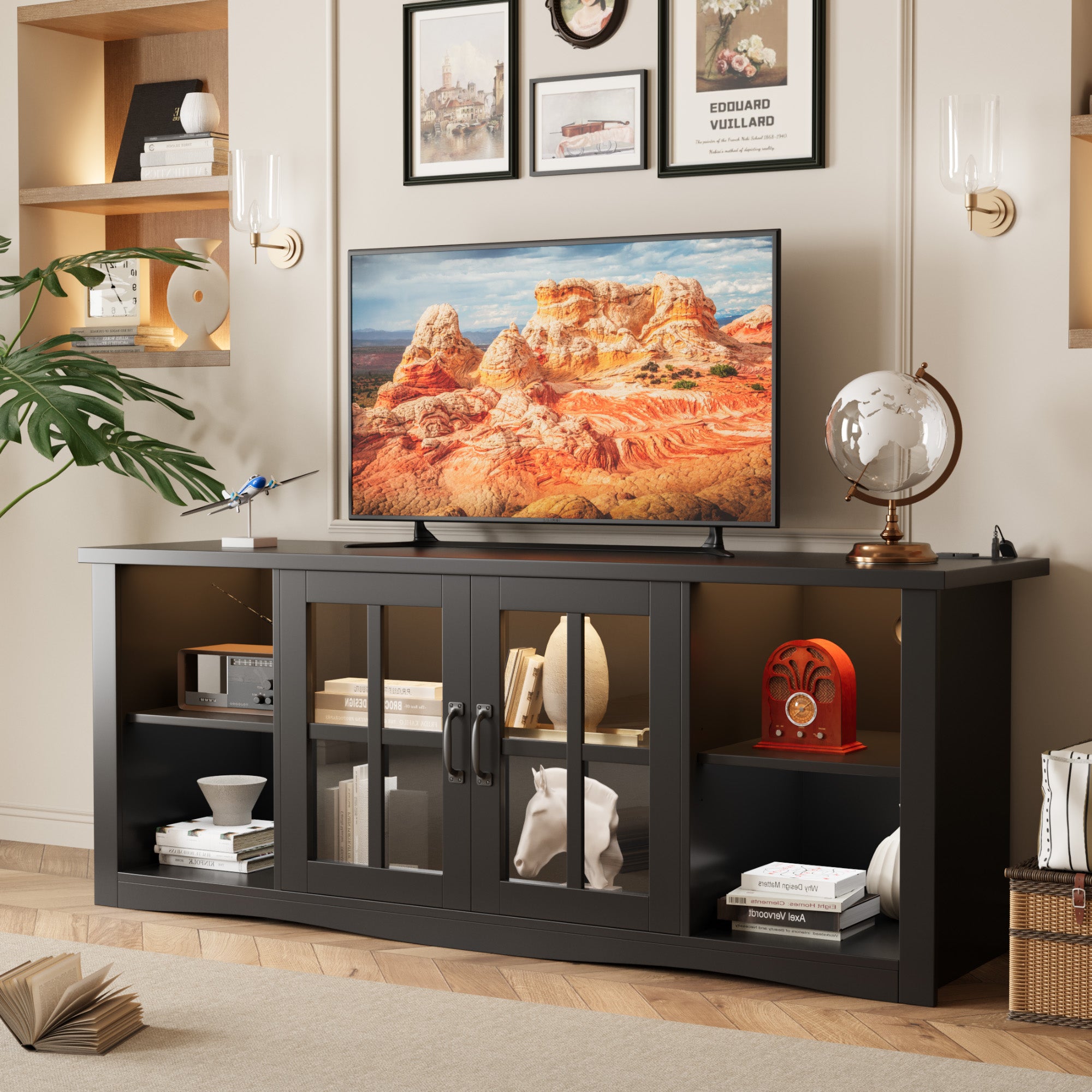 homall-tv-stand-tv-schrank-schwarz-65-zoll-mit-led image 6