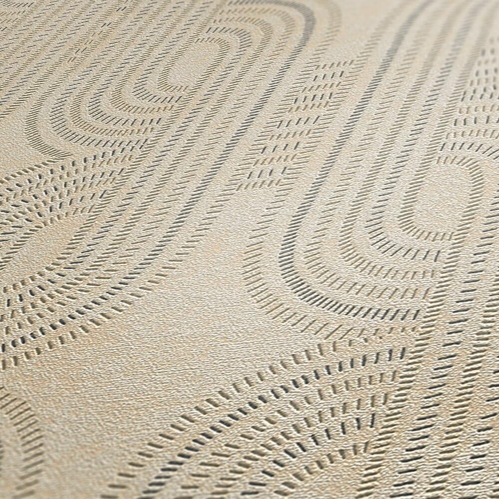 a-s-cr-ation-3d-vliestapete-grafik-399371-beige-metallic image 4