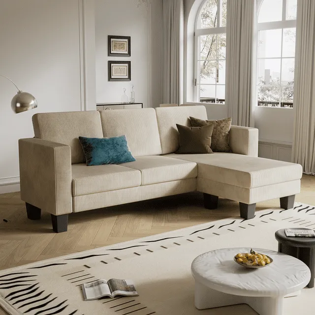 homall-accent-chair-samtsessel-grau-l-form-umwandelbar image 1