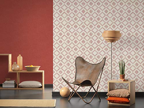 a-s-cr-ation-california-36375-3-vliestapete-creme-rot-ethno-look image 6