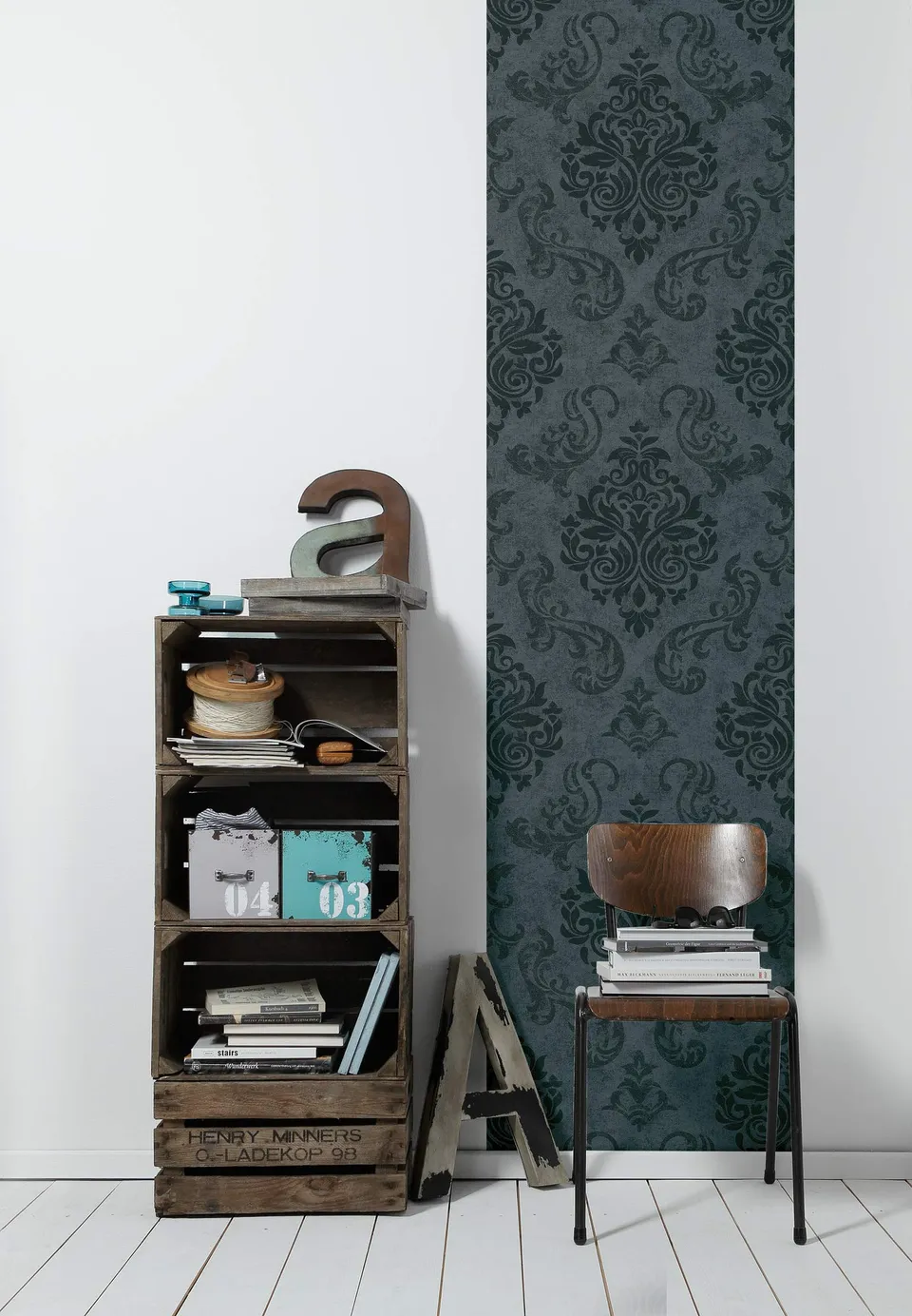 livingwalls-368241-klebetapete-schwarz-grau-ornament-0-52x2-5m image 1