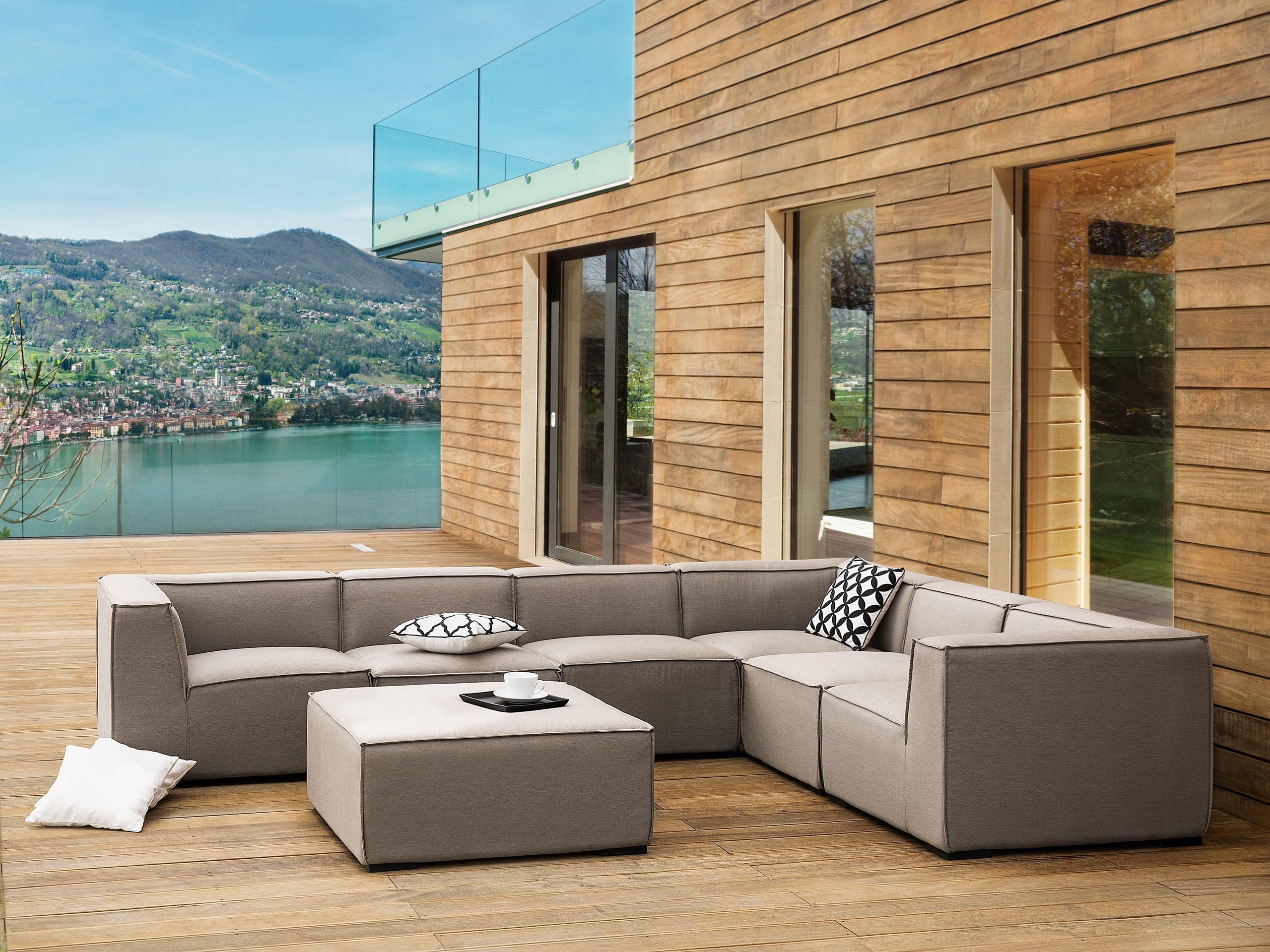 beliani-arezzo-lounge-set-7-teilig-beige-linksseitig-outdoor image 2