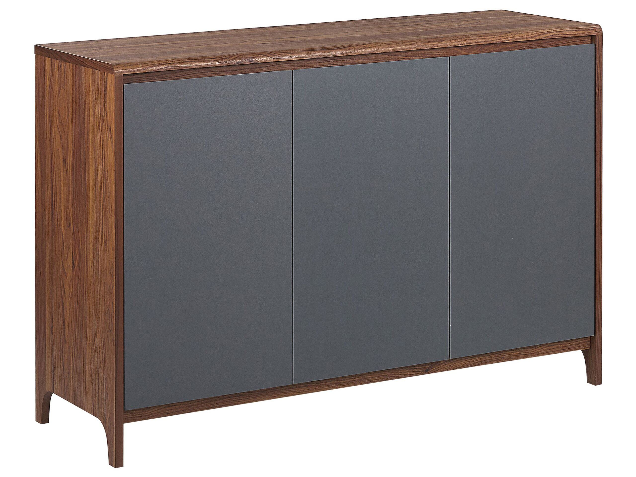 beliani-medfort-sideboard-dunkles-holz-grau-3-t-rig image 1