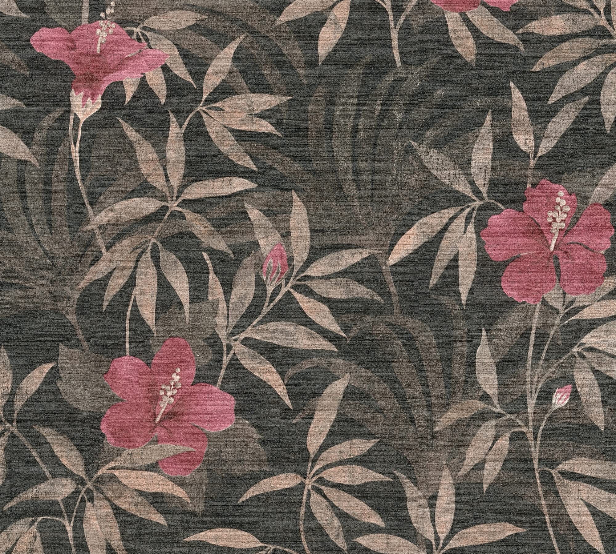 a-s-cr-ation-cuba-380283-blumentapete-braun-floral-vlies image 2