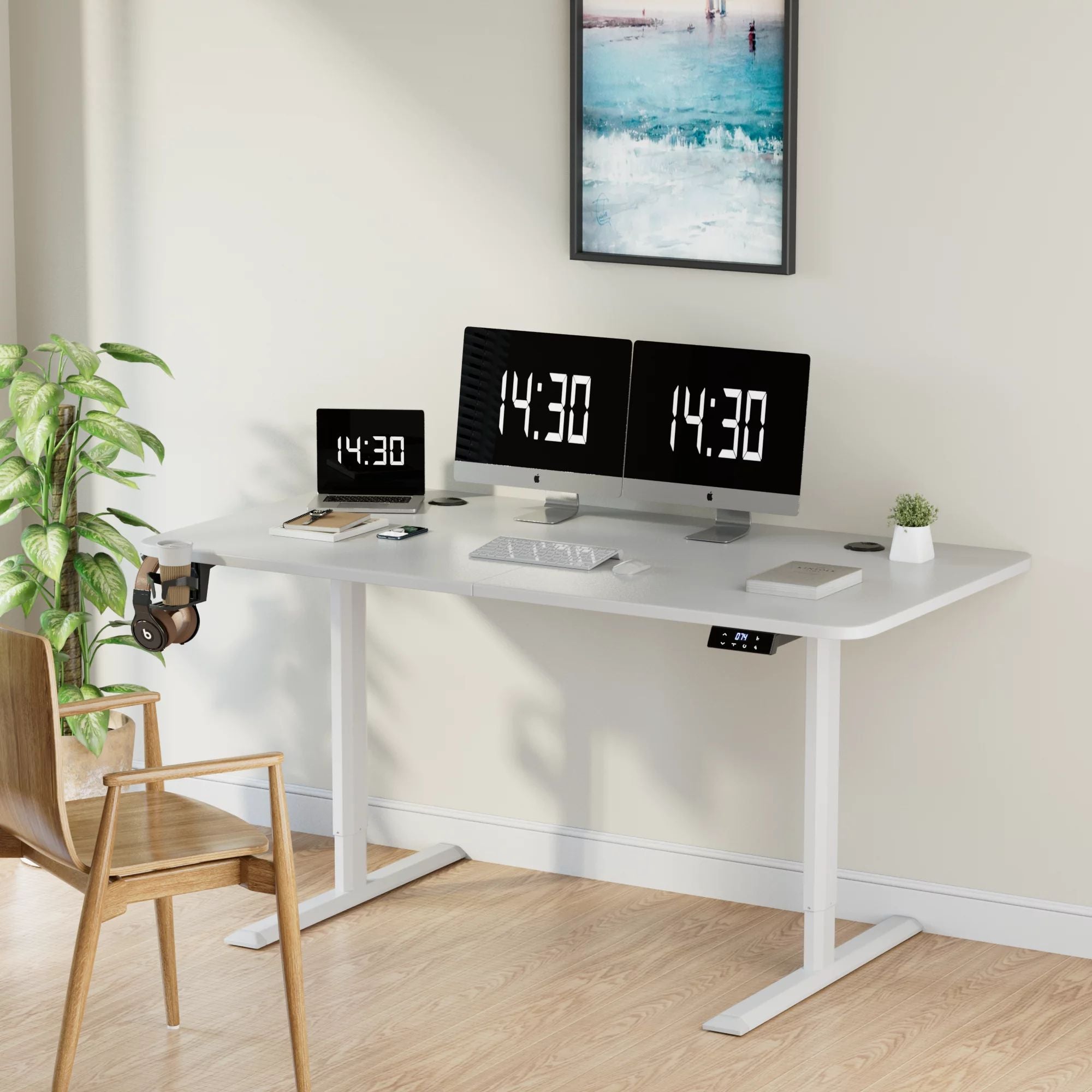 homall-standing-desk-schreibtisch-h-henverstellbar-wei-140cm image 4