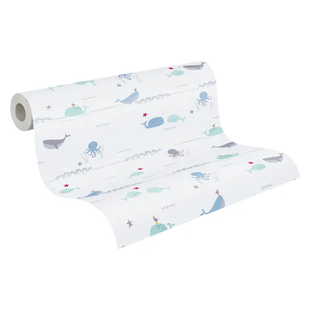 a-s-cr-ation-little-love-381301-kindertapete-unterwasser-blau image 1
