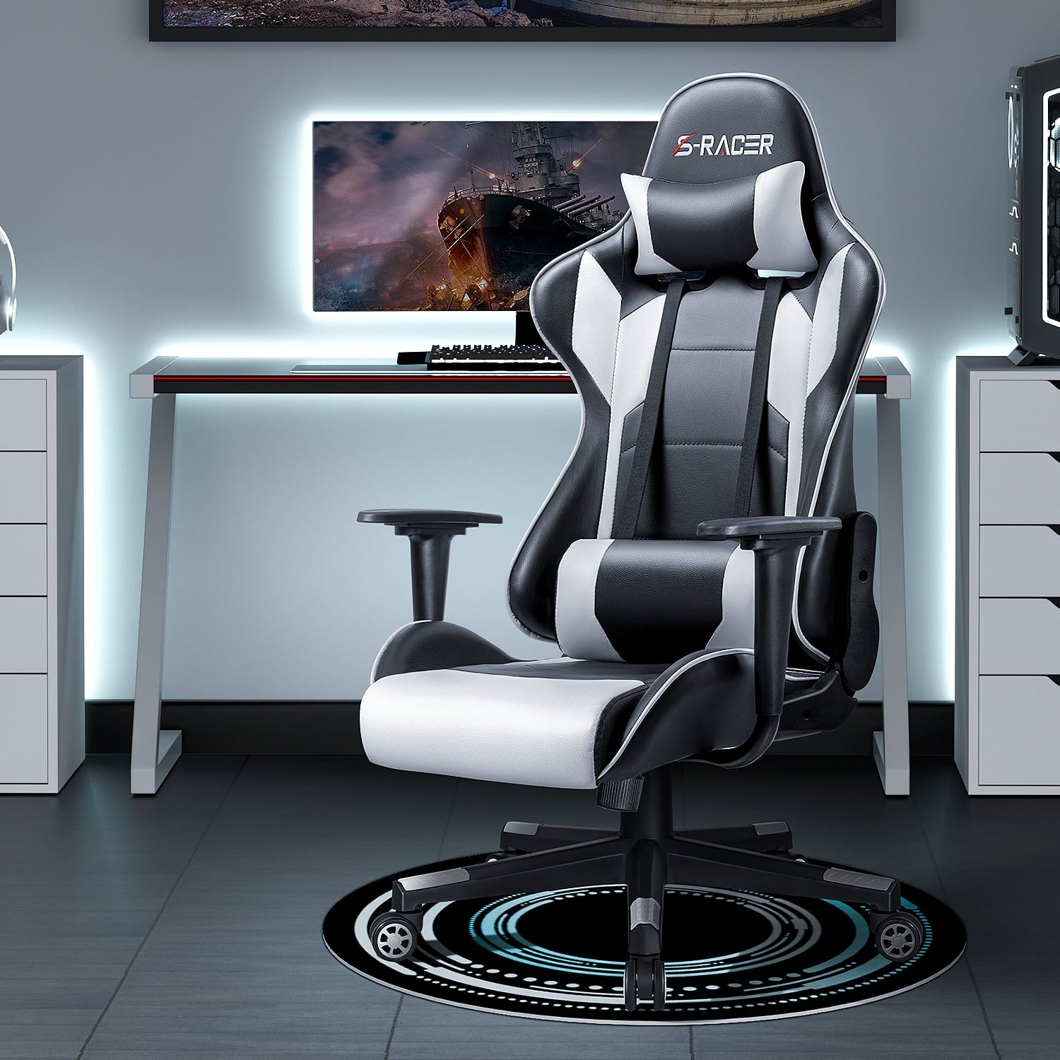 homall-gaming-chair-gamer-stuhl-wei-pu-leder-lordose image 2