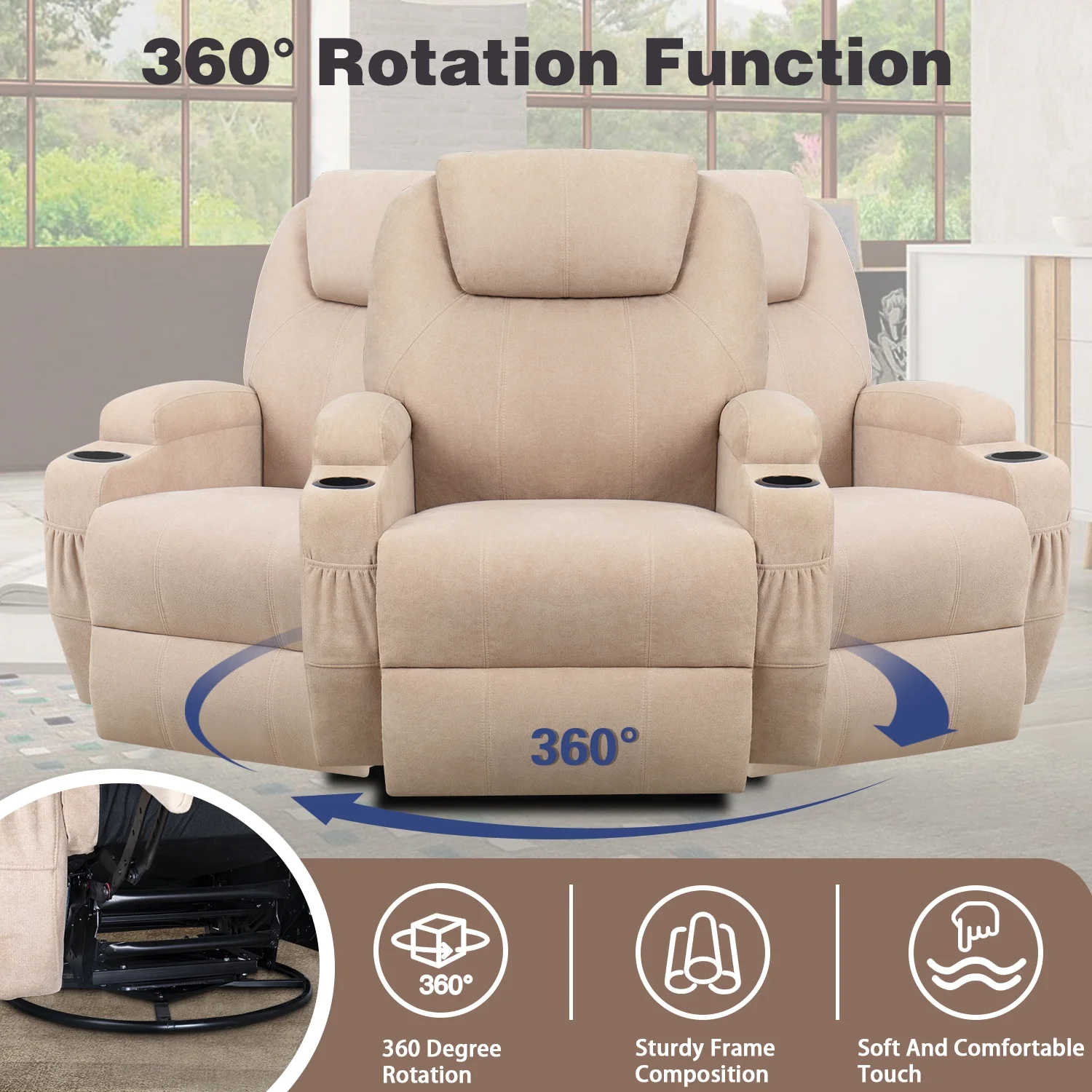 homall-recliner-relaxsessel-beige-stoff-mit-massage image 4