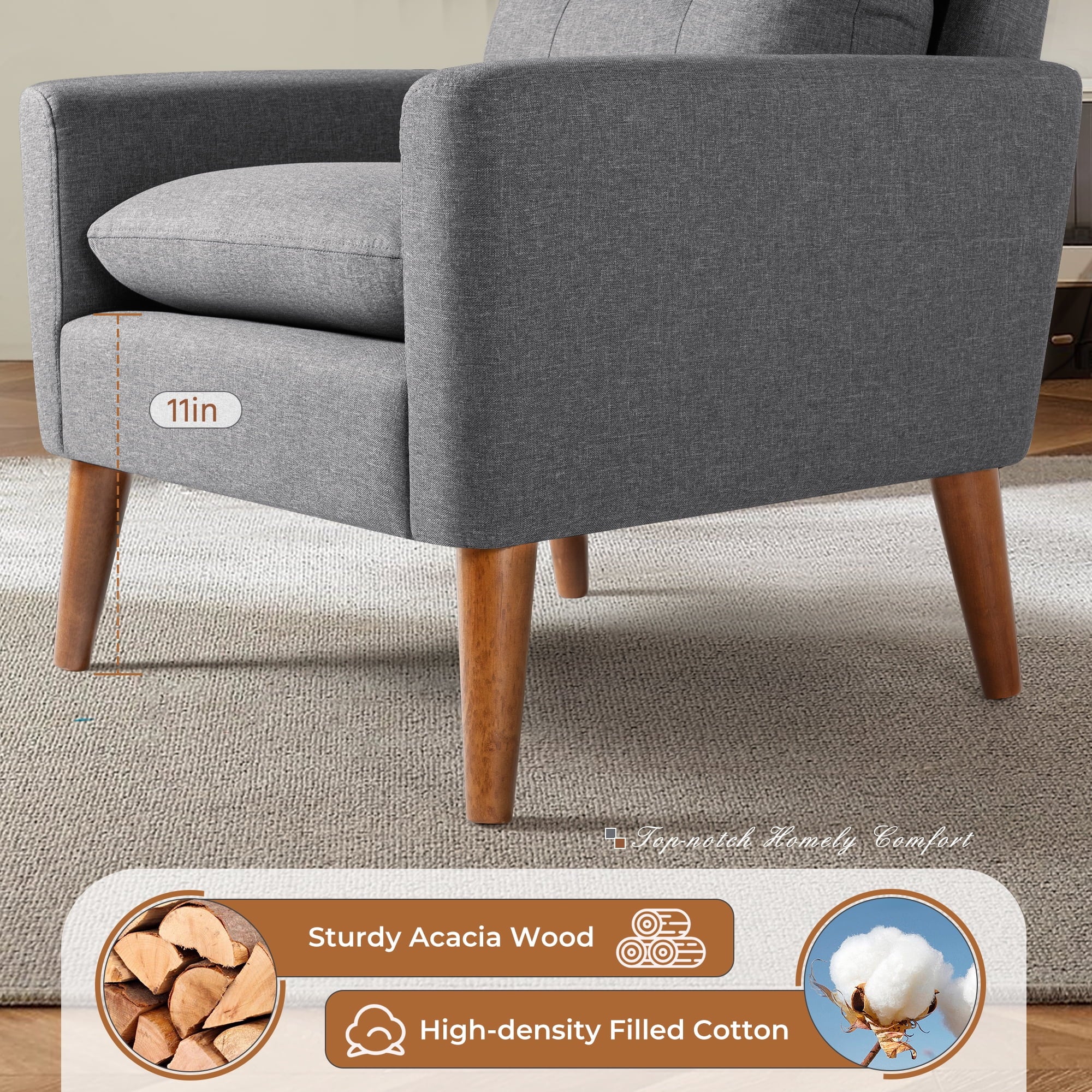 homall-accent-chair-polstersessel-grau-2er-set-leinen image 5