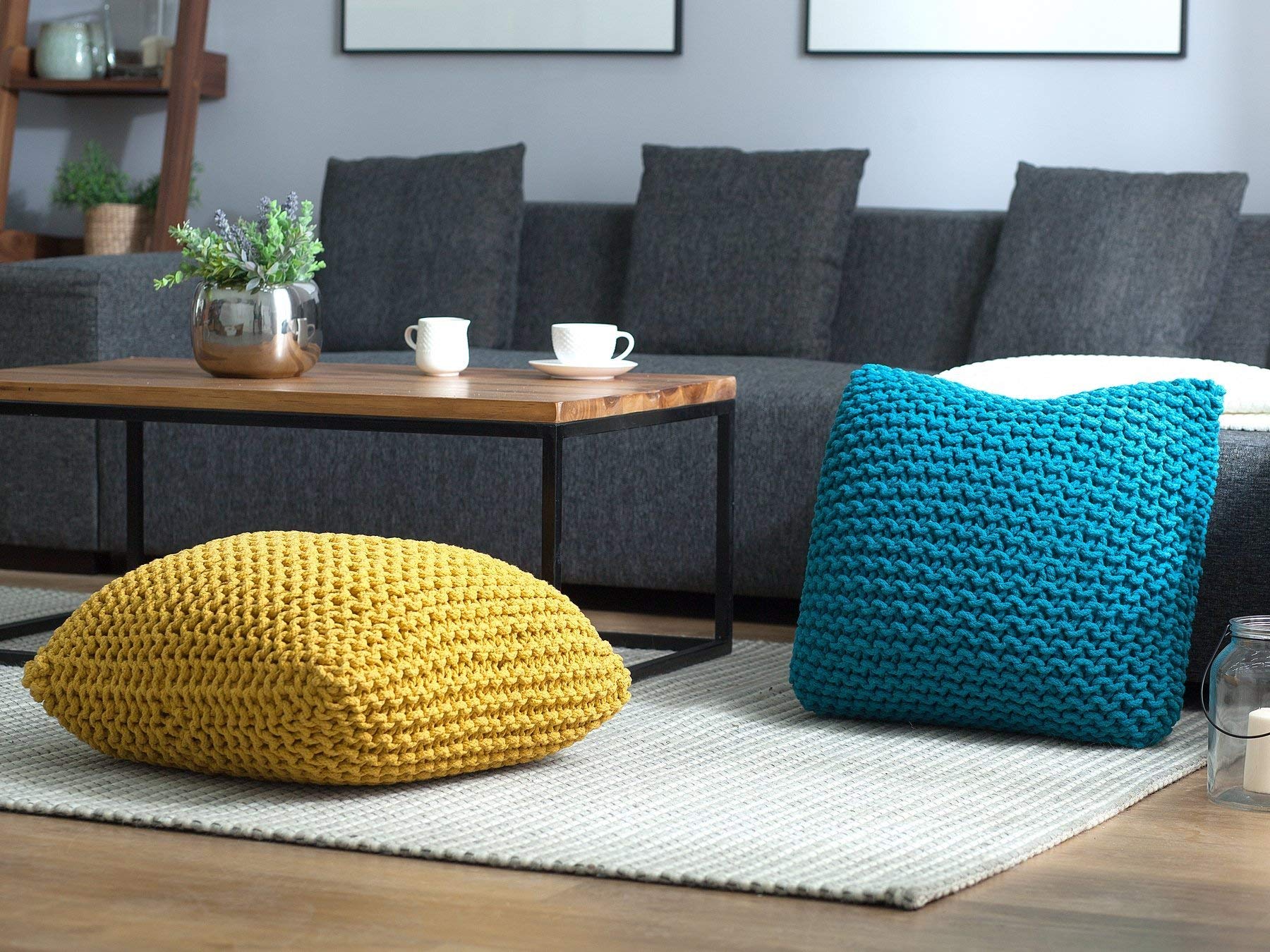 beliani-conrad-ii-pouf-gelb-55x50x31-baumwolle image 2