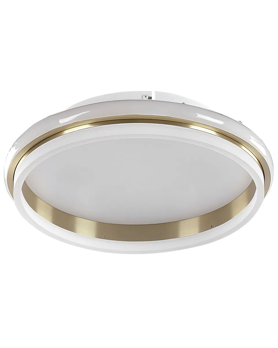 beliani-taping-led-deckenleuchte-ring-gold-wei-warmwei image 1