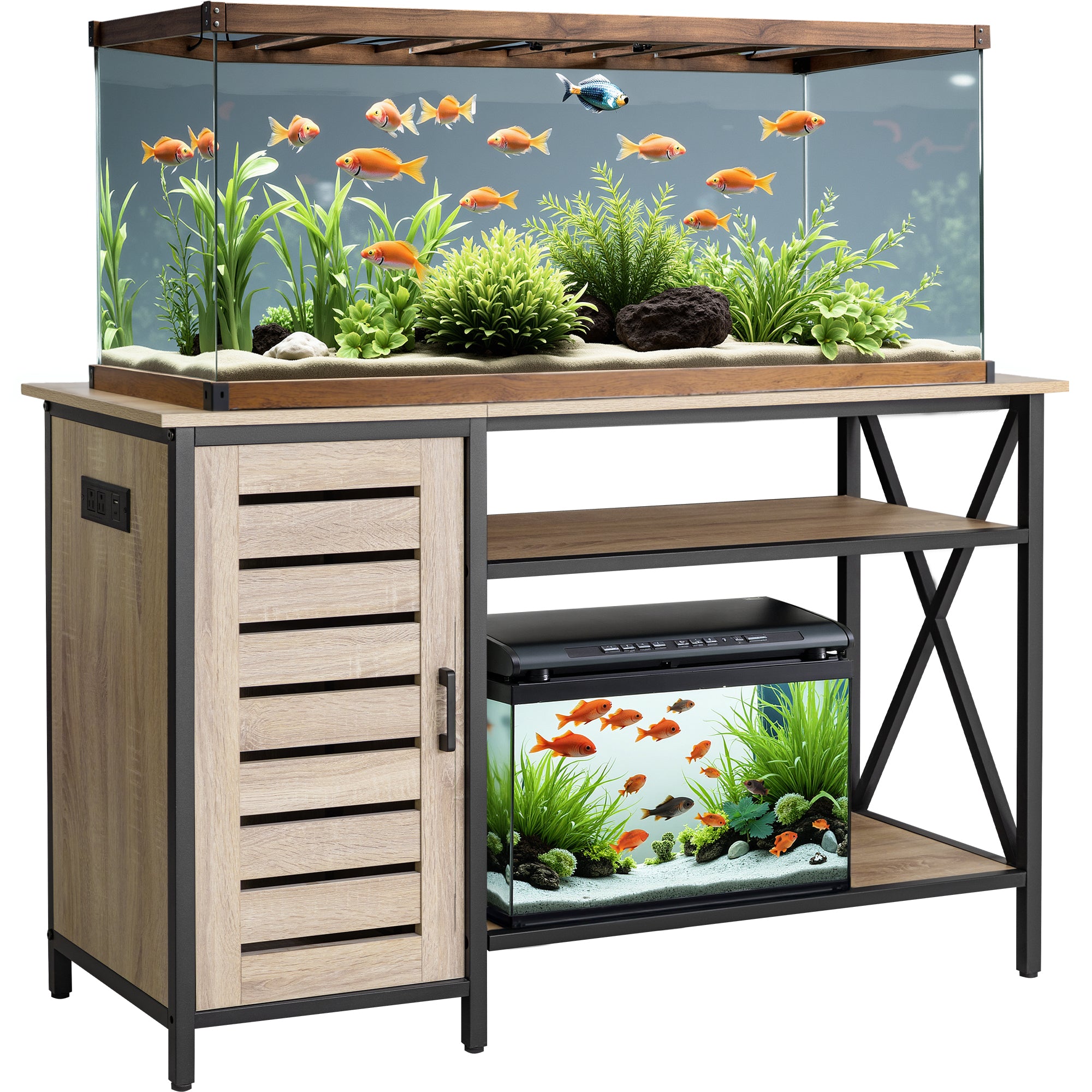 homall-shelf-aquarium-unterschrank-schwarz-55-75-gallonen image 8