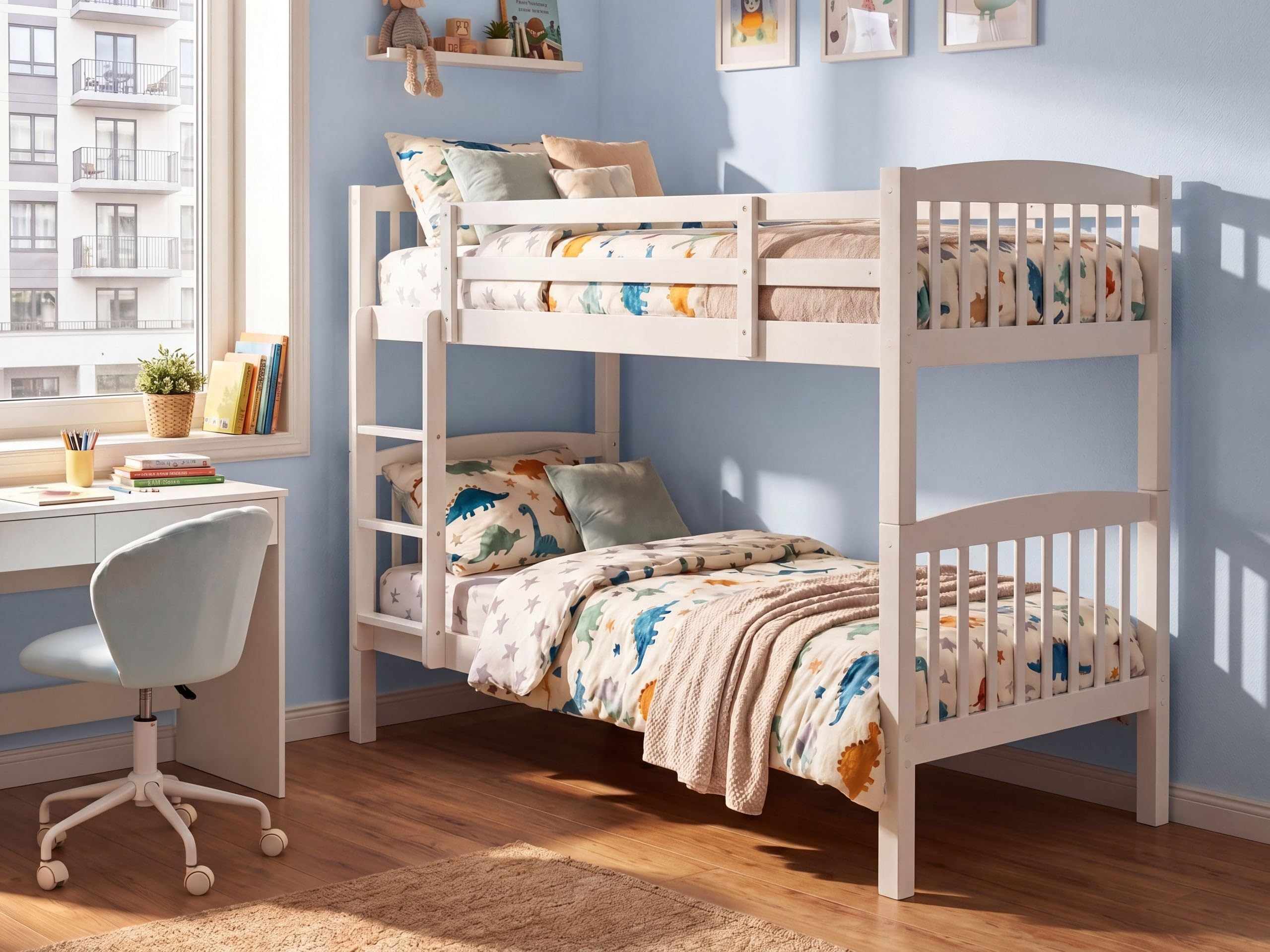 beliani-revin-hochbett-90x200-wei-kiefernholz-kinder image 2