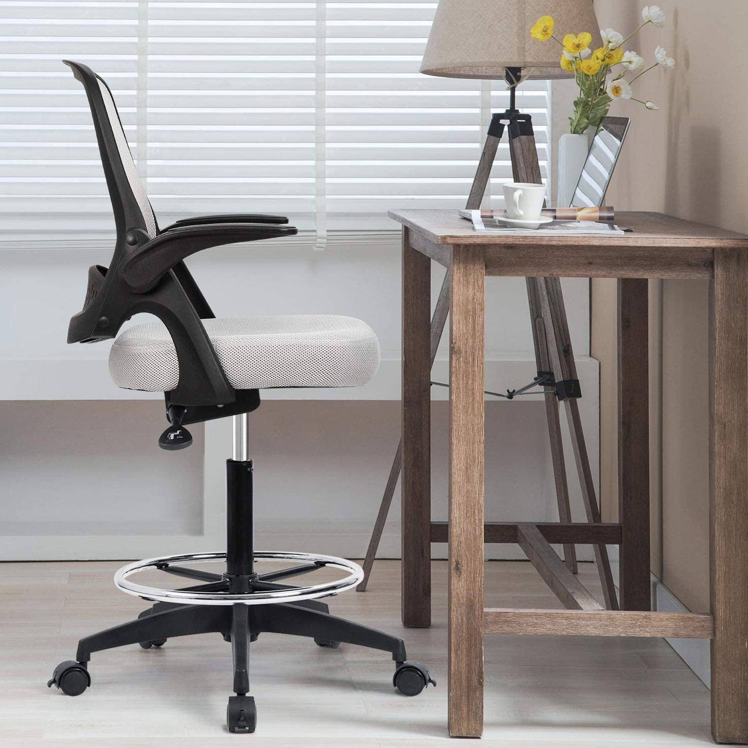homall-standing-desk-b-rostuhl-grau-hochverstellbar-mit-fu-ring image 2