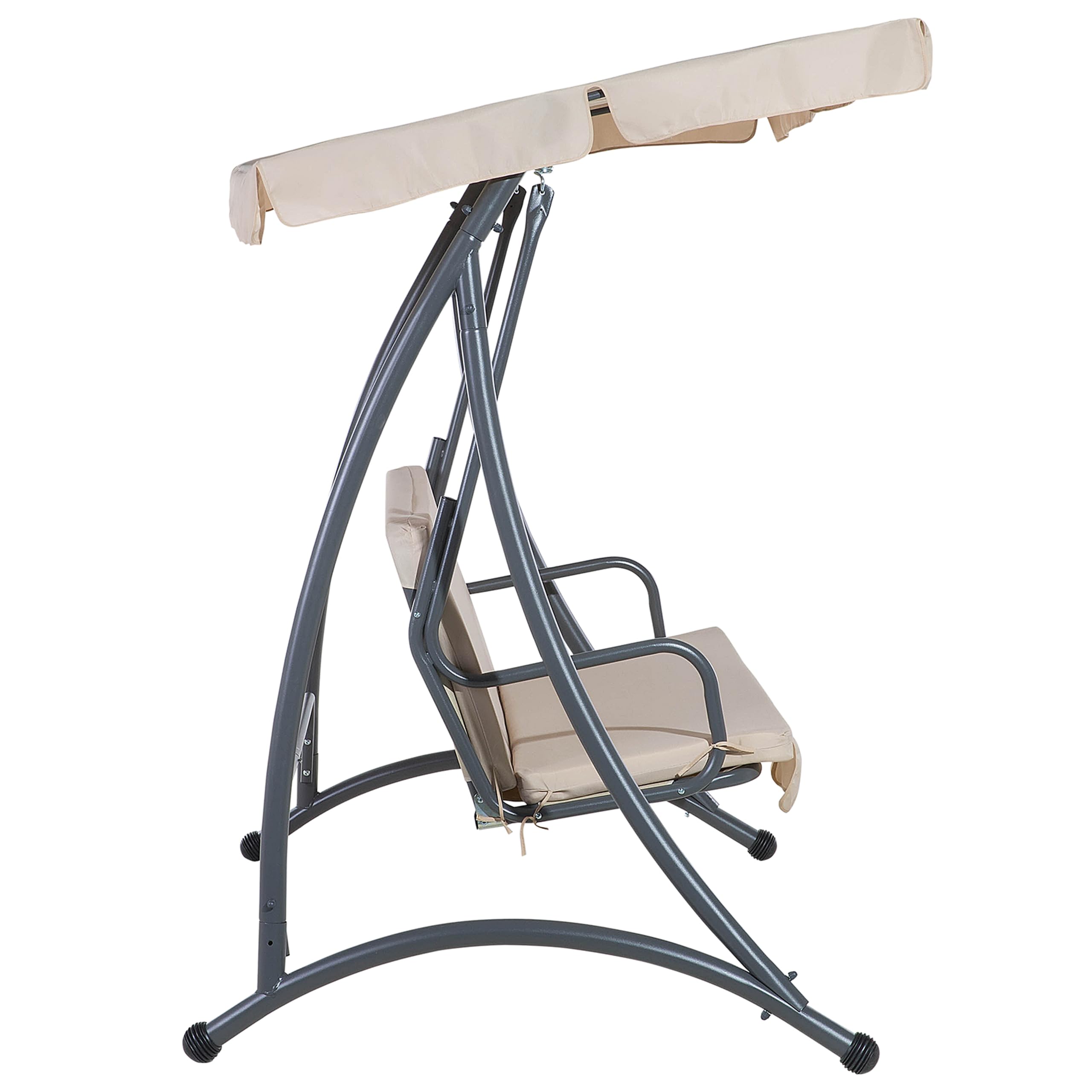 beliani-tempel-hollywoodschaukel-3-sitzer-beige-verstellbares-dach image 7