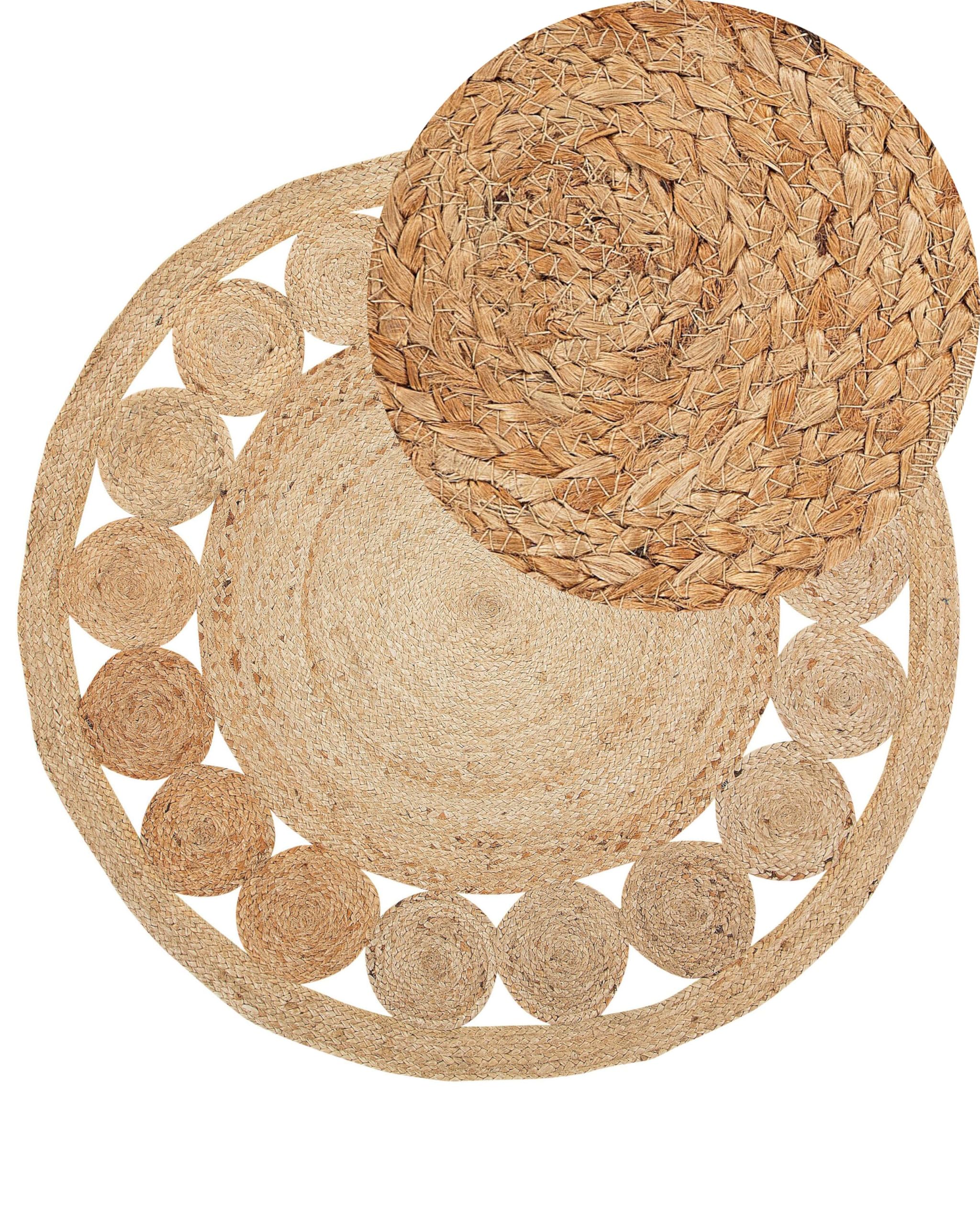beliani-ahlat-teppich-rund-120-cm-beige-jute image 1