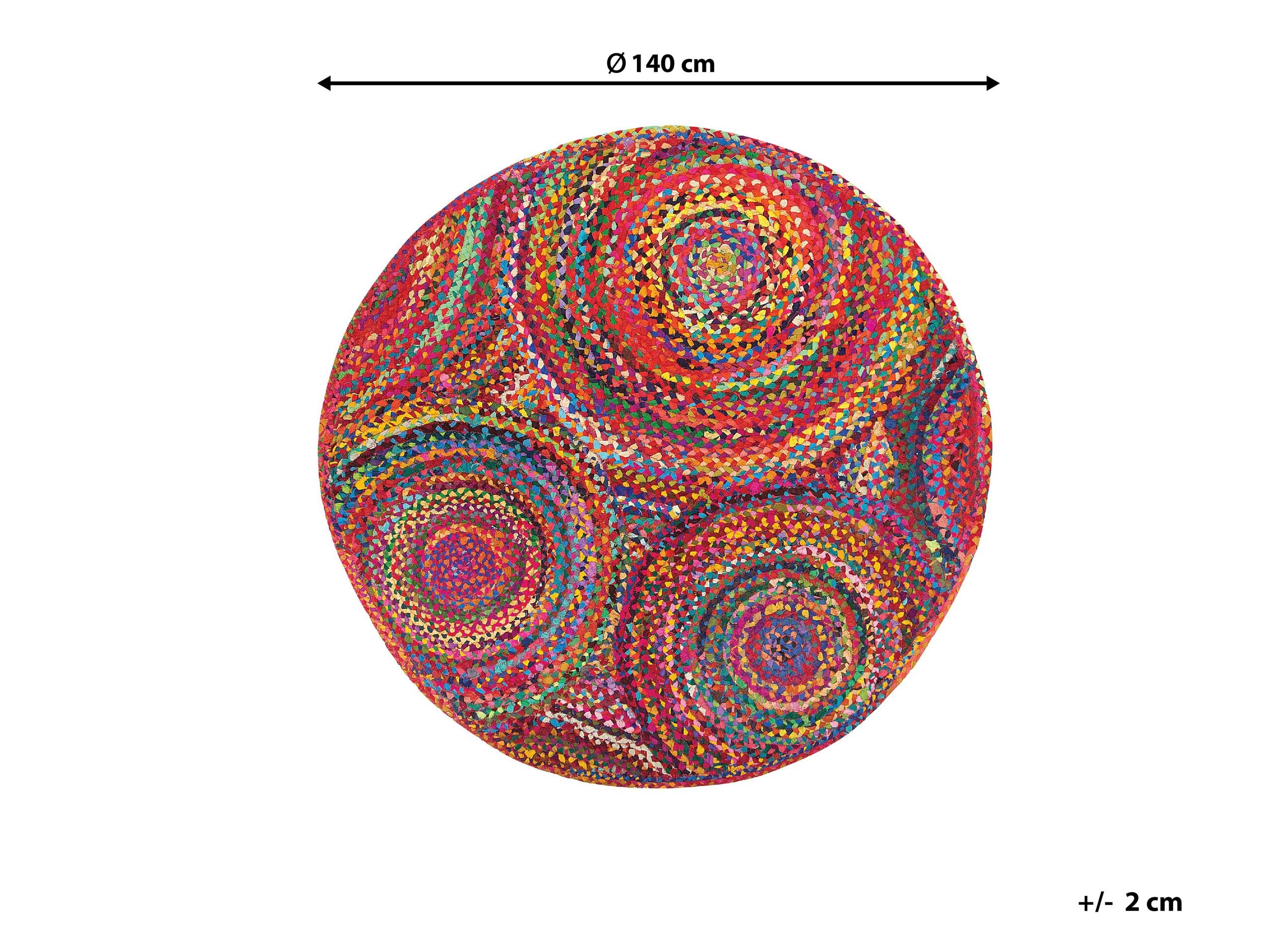 beliani-yenice-runder-teppich-140-patchwork-rot-bunt image 8