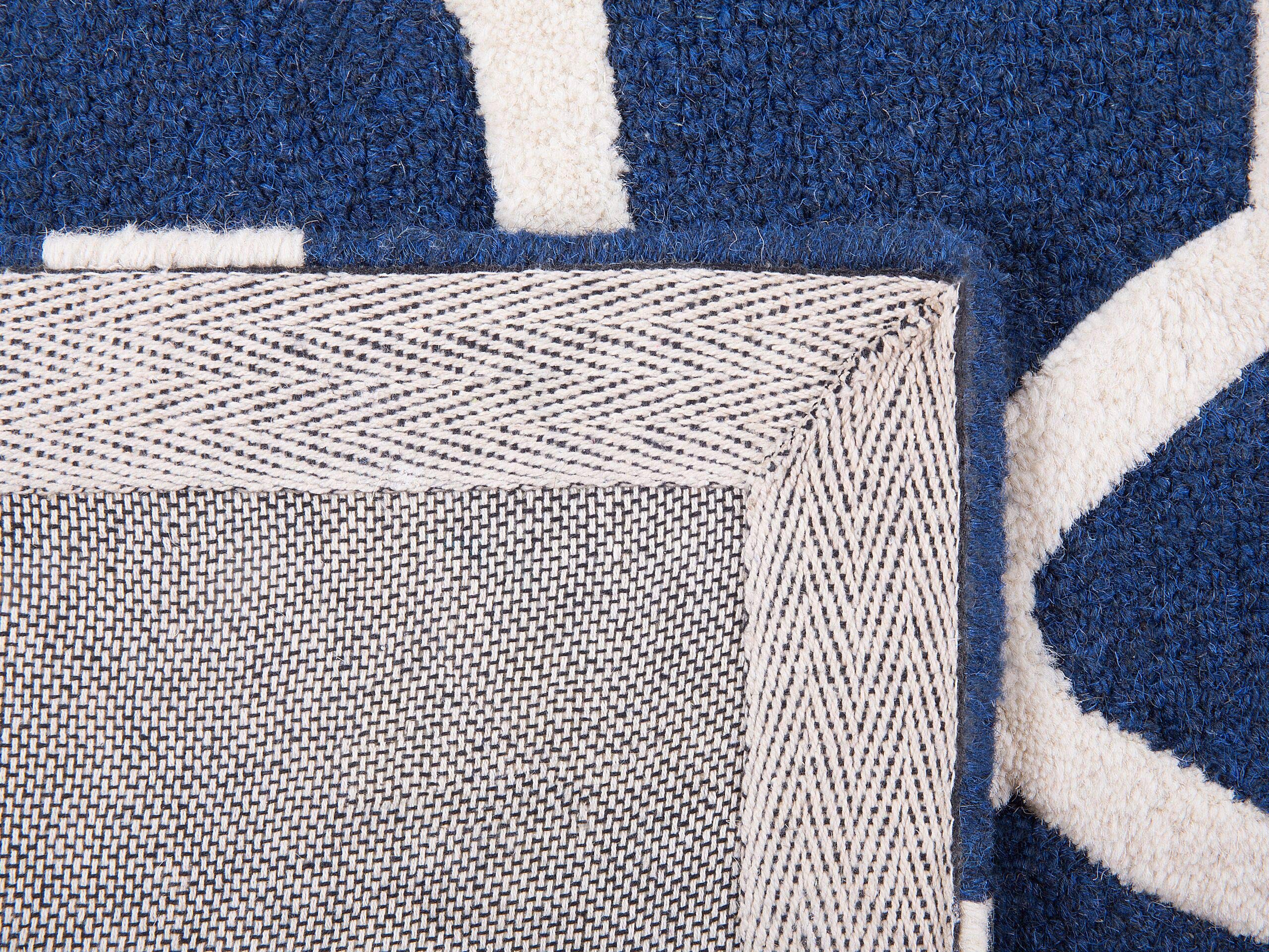 beliani-silvan-teppich-blau-beige-160x230-wolle-muster image 8