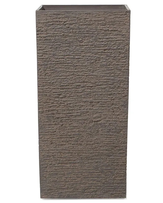 beliani-tenno-blumentopf-dunkelbraun-40x40x81-cm image 1