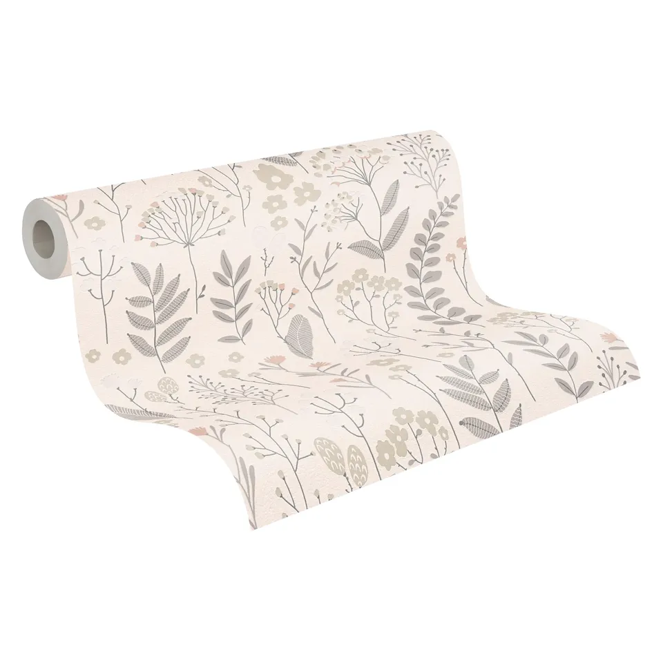 a-s-cr-ation-attractive-3-790873-vliestapete-beige-rosa-floral image 1
