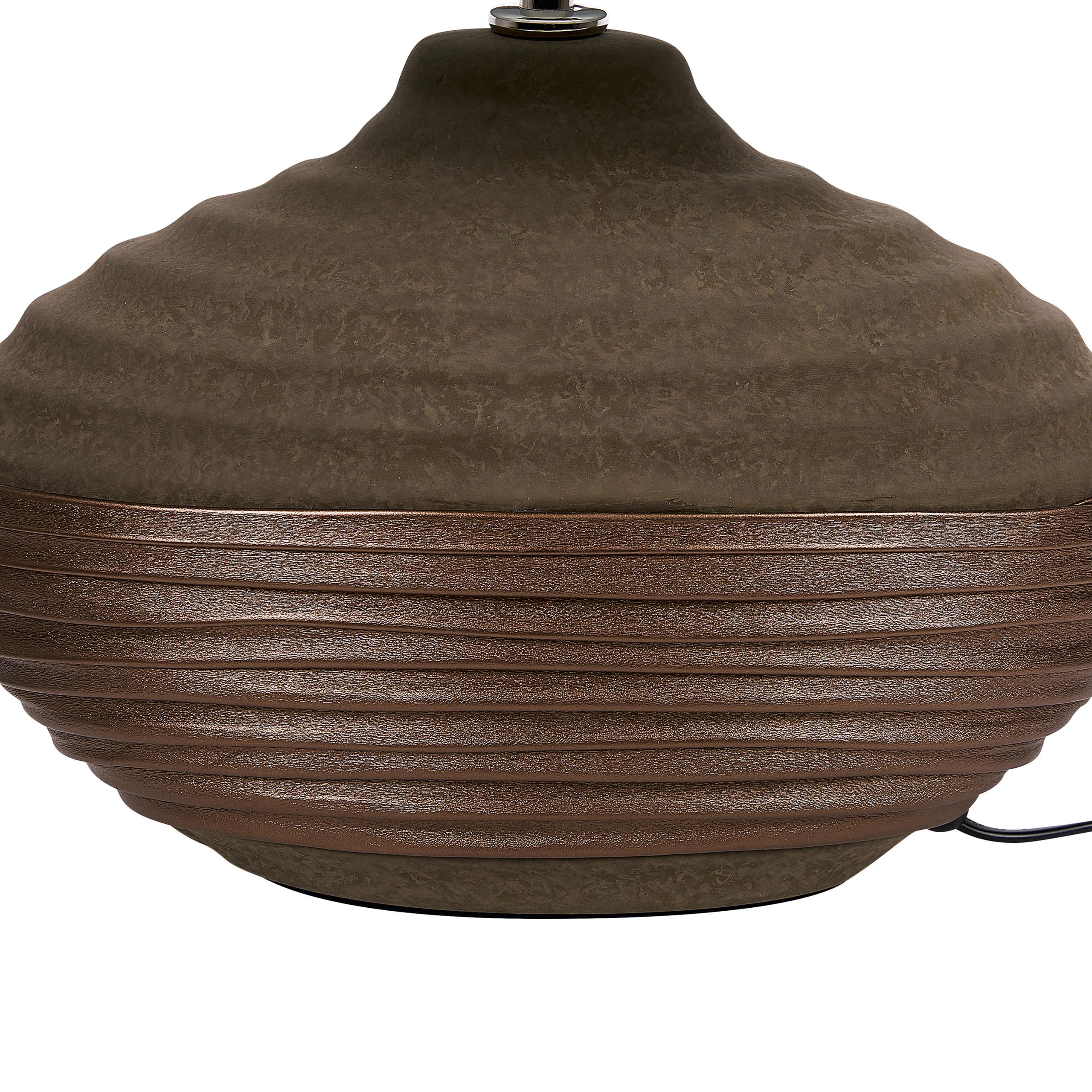 beliani-lima-tischlampe-braun-porzellan-e27-42-cm image 6
