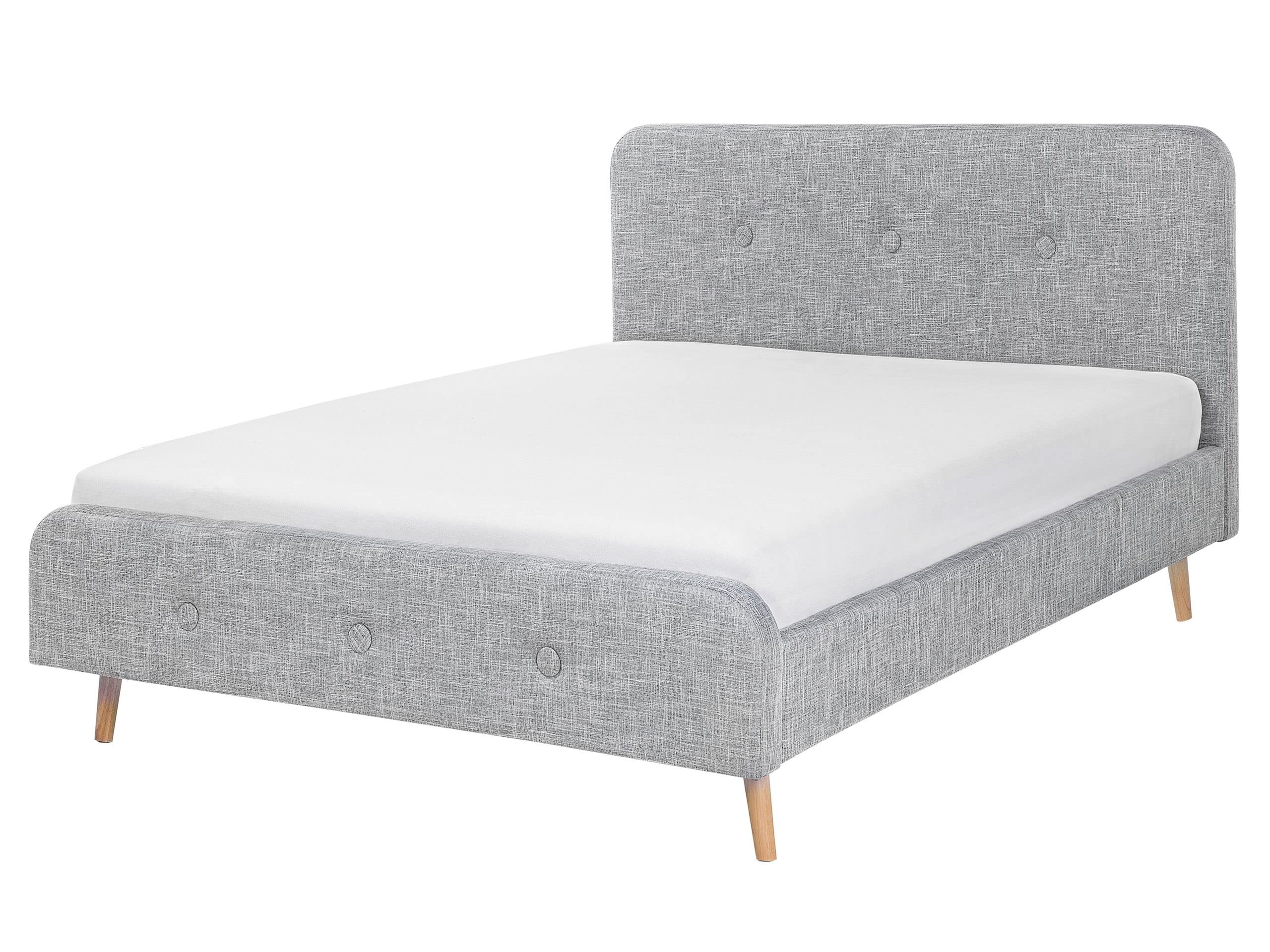 beliani-bettgestell-doppelbett-160x200-hellgrau-stoff image 1