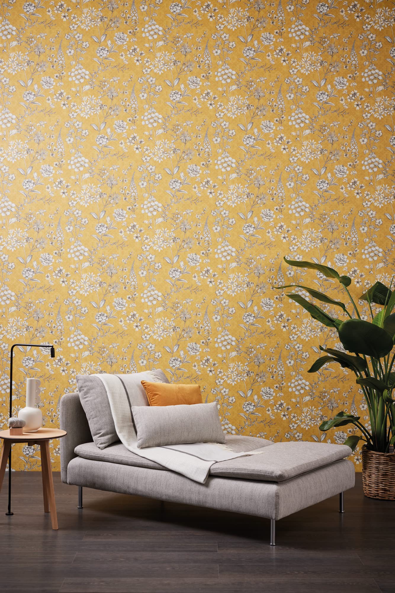 livingwalls-travel-styles-tapete-gelb-wei-floral-10-05m image 4