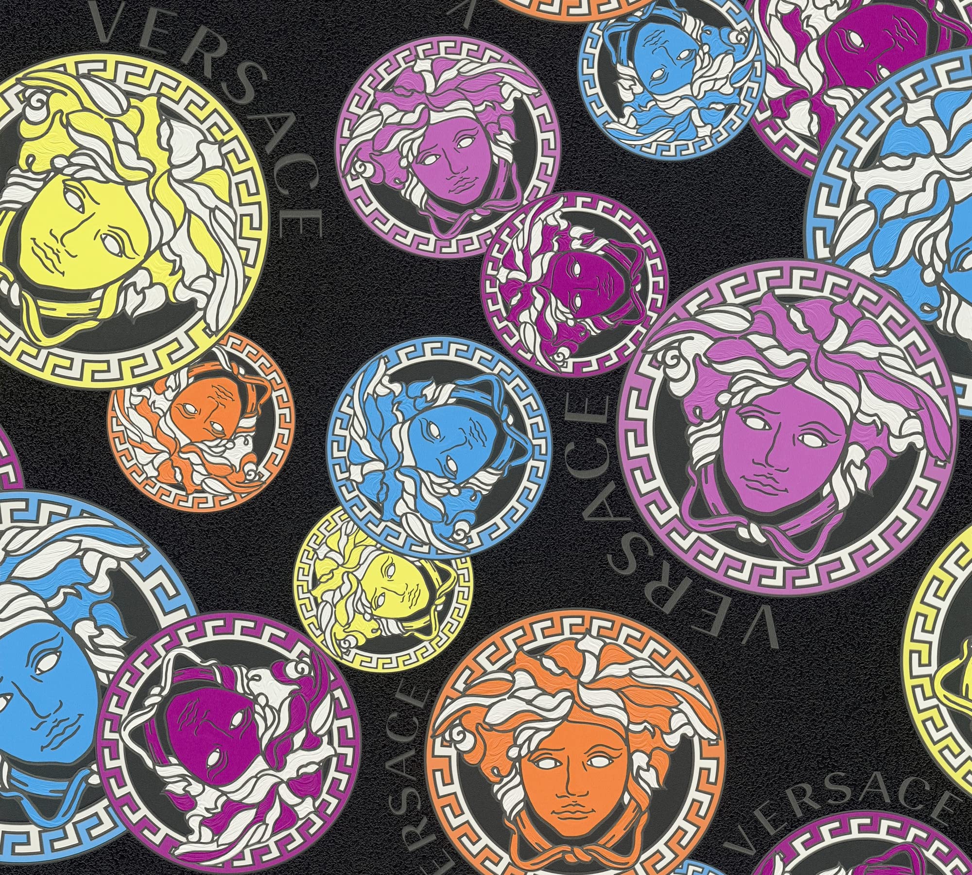 a-s-cr-ation-versace-386104-vliestapete-schwarz-bunt-logo-10-05x0-70m image 5
